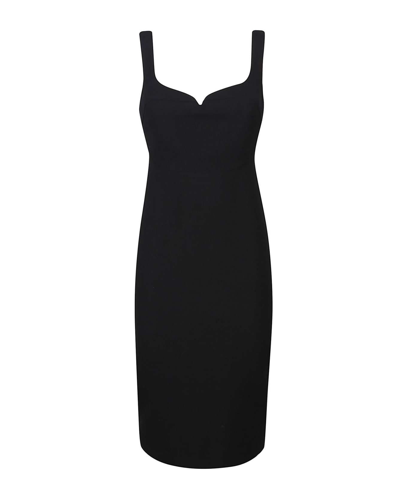Victoria Beckham Sleeveless Fitted T-shirt Dress - Black ワンピース＆ドレス