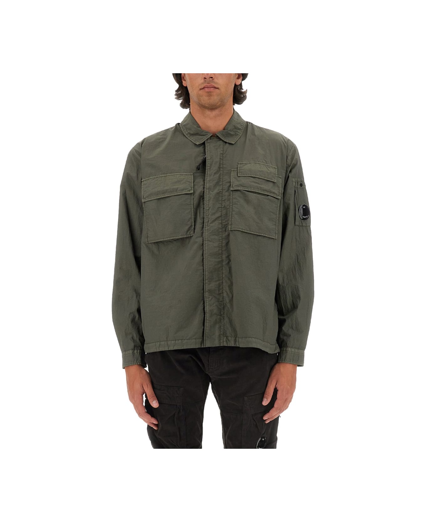 C.P. Company Shirt With Logo - GRAPELEAF