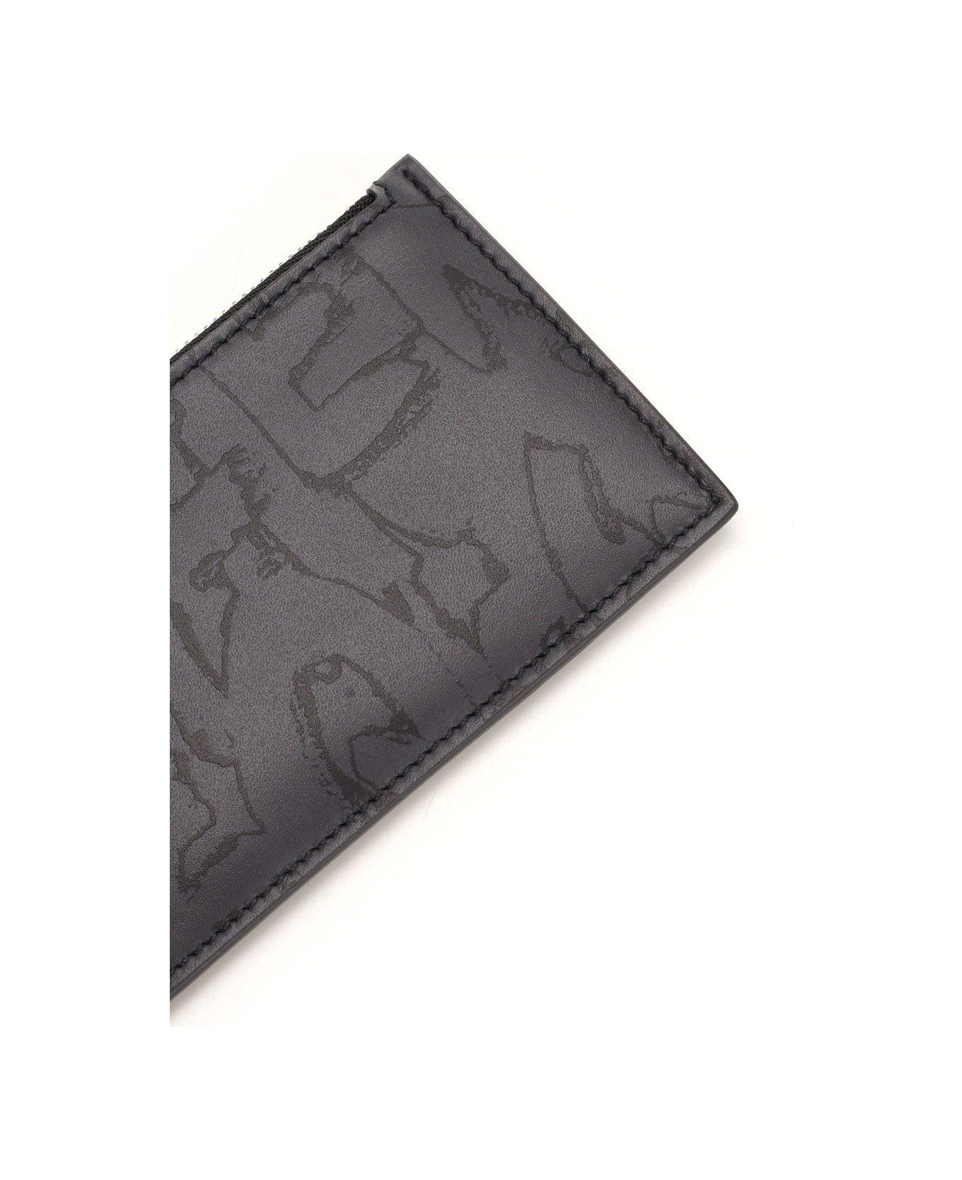 Alexander McQueen Graphic-printed Zipped Wallet - Black 財布