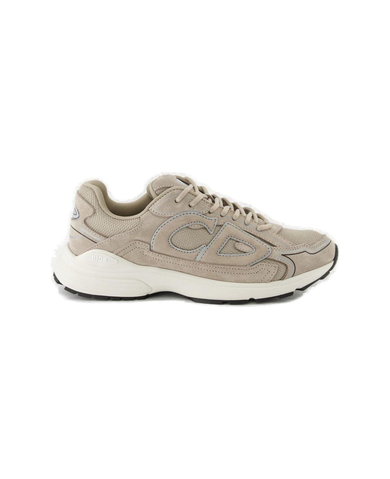 Dior B30 Logo Patch Lace-up Sneakers - Grey Grey