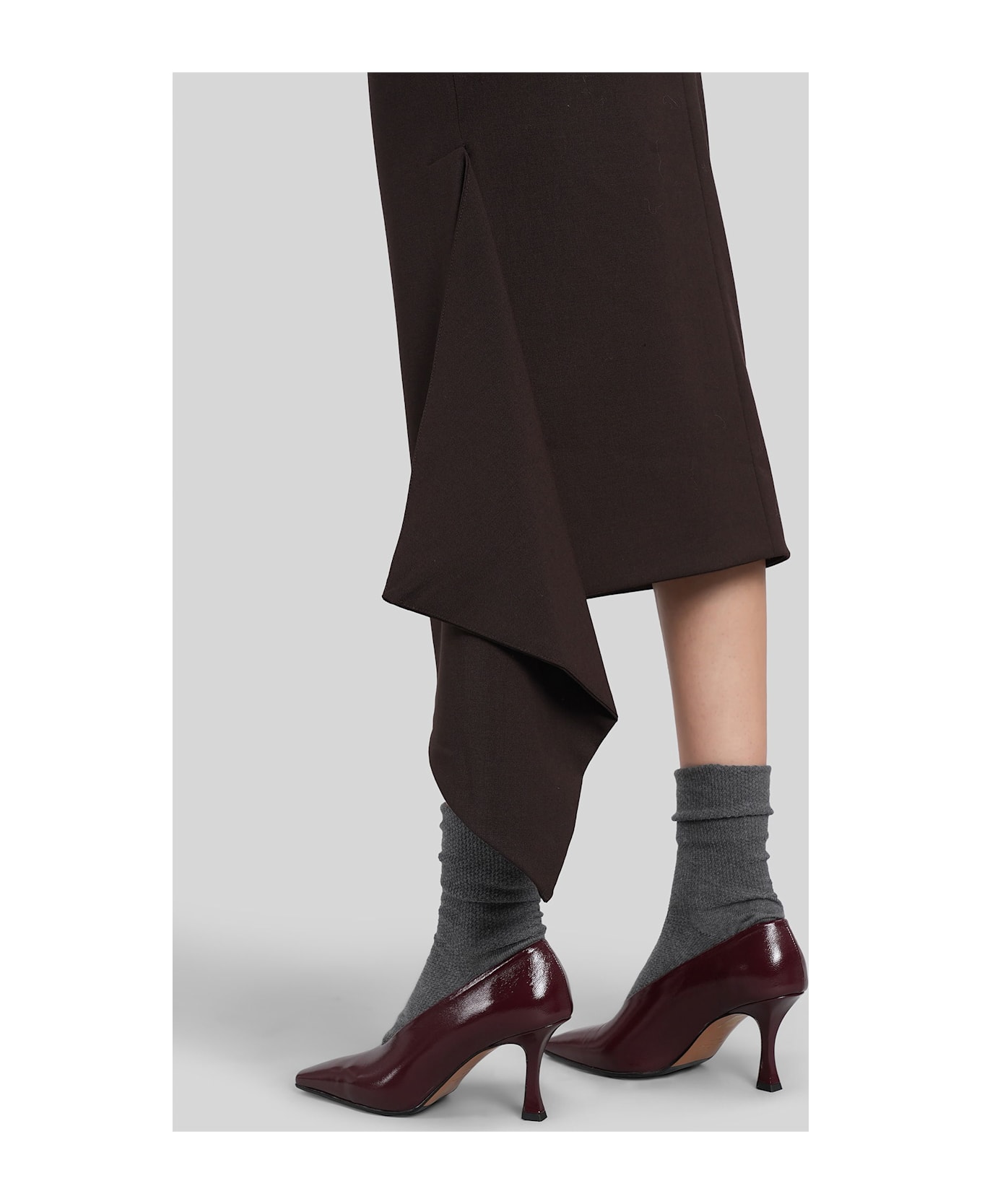TheLatest Cassidy Skirt In Brown Polyester - brown
