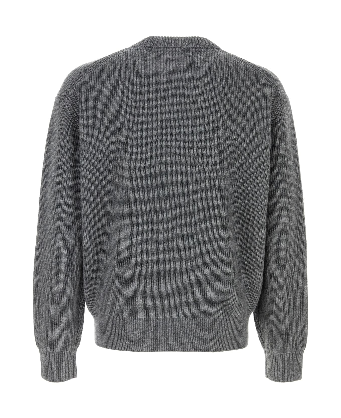 Maison Kitsuné Bold Fox Head Patch Comfort Ribbed Jumper - MEDIUMGREYMELANGE