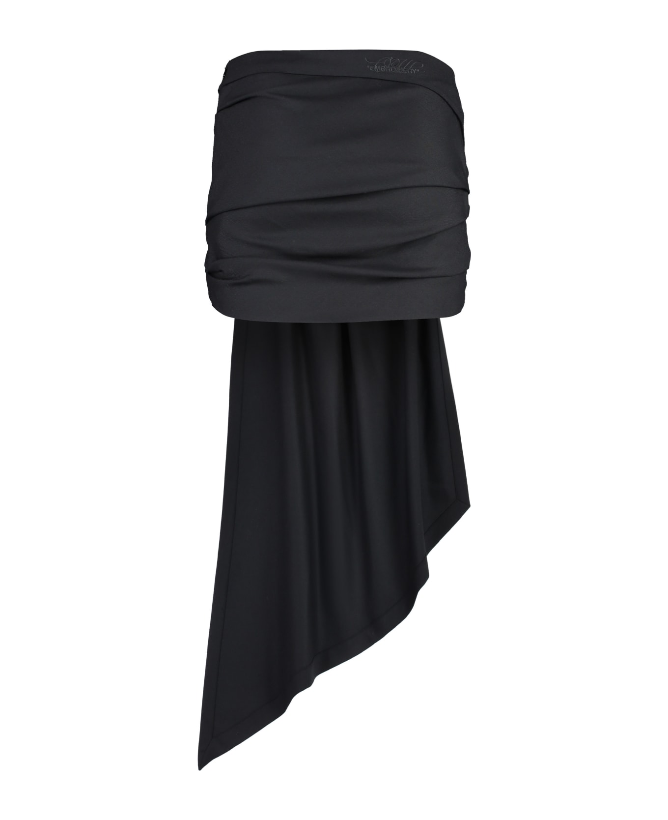 Off-White Wool Skirt - black
