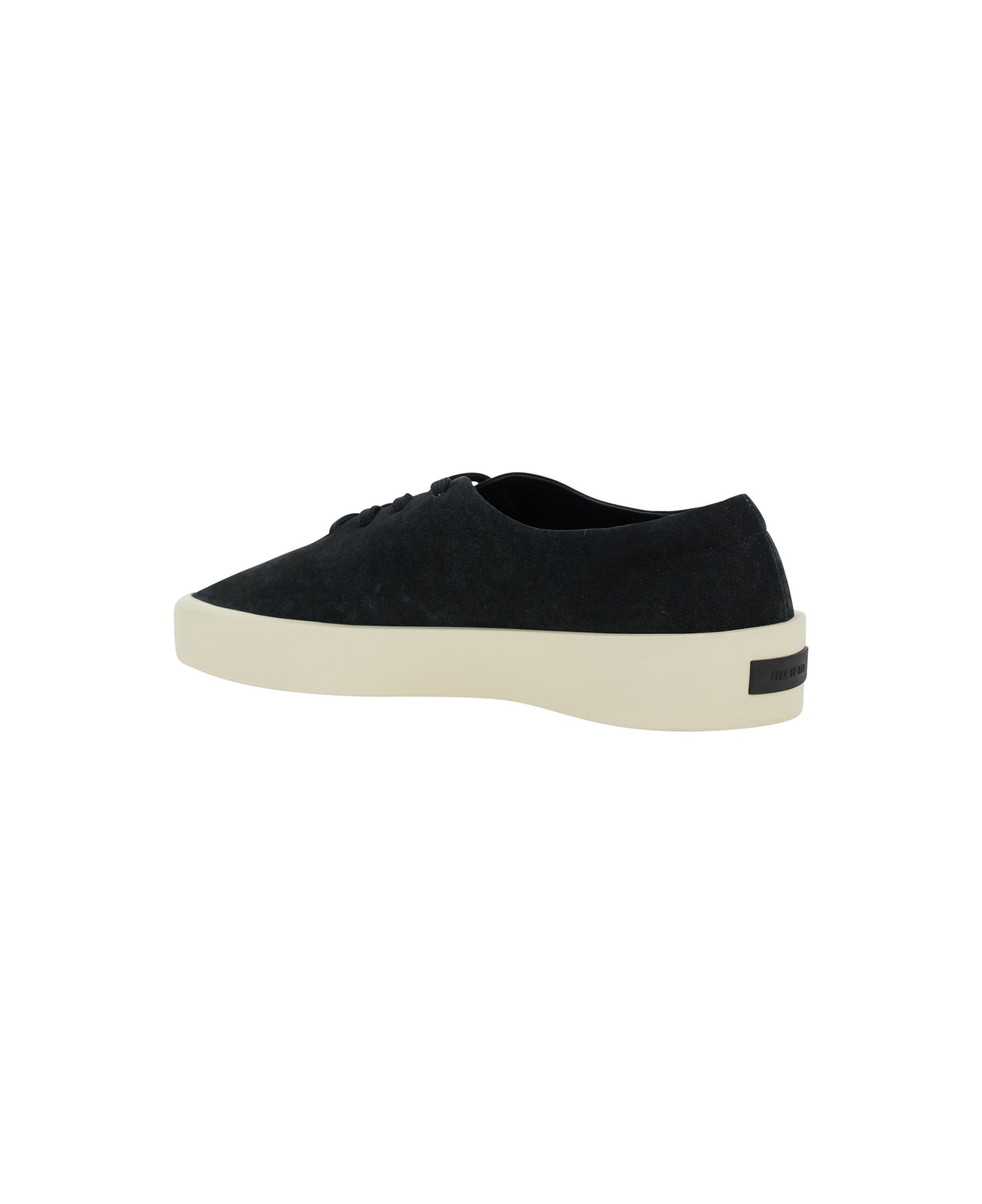 Fear of God Black Low Top Sneakers With Logo Patch On The Rear In Suede Man - Black
