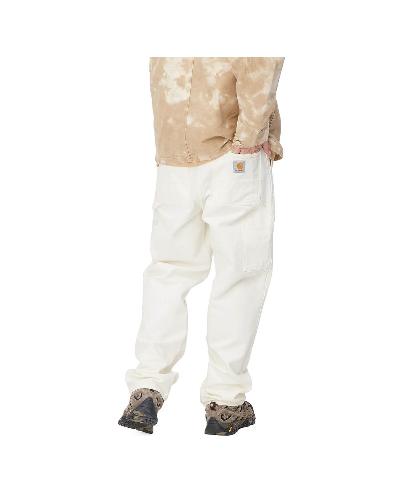 Carhartt Wip Double Knee Cream Trousers - Bianco