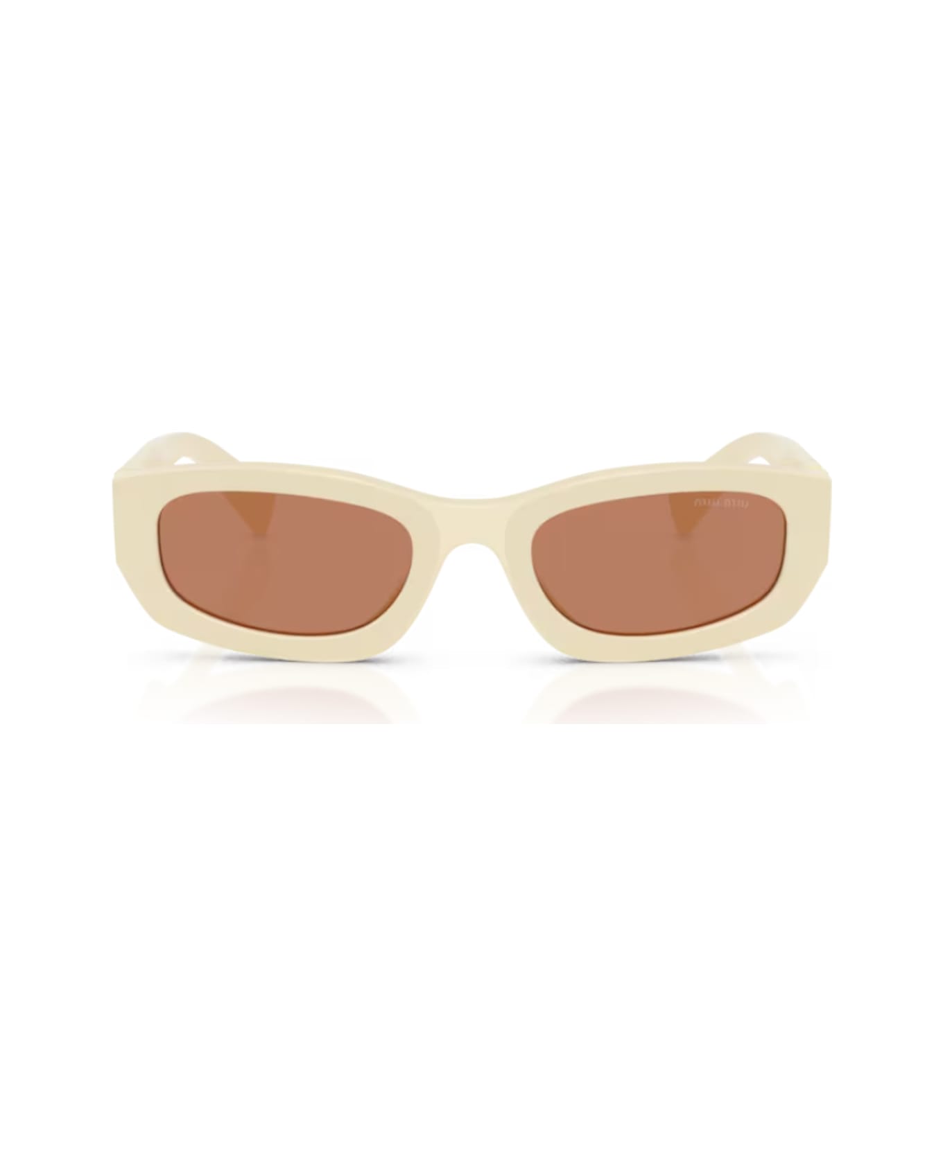 Miu Miu 0mu B04s Miu Glimpse 21d90q Bianco Latte Sunglasses - Bianco
