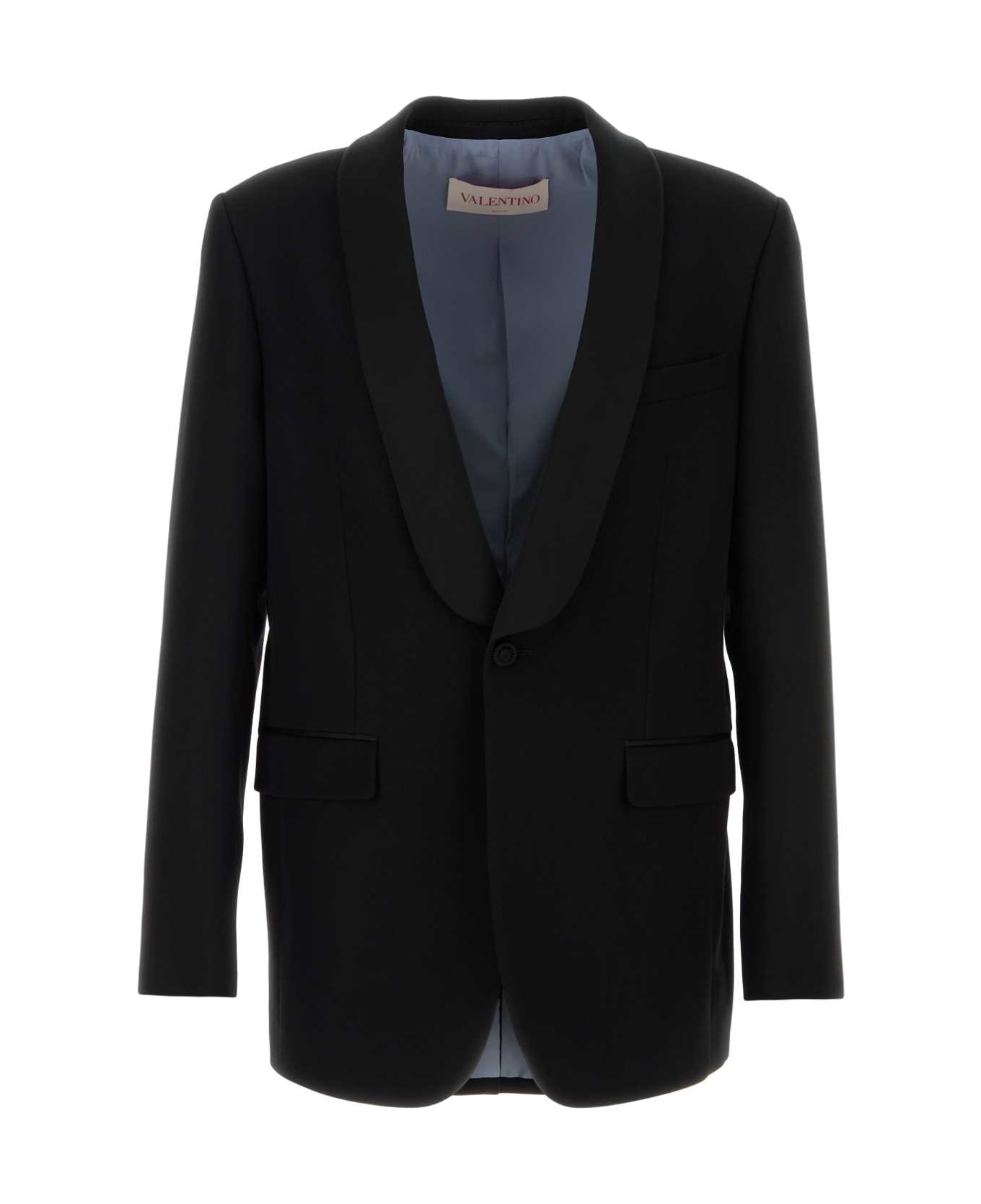 Valentino Garavani Black Wool Blazer - NERO