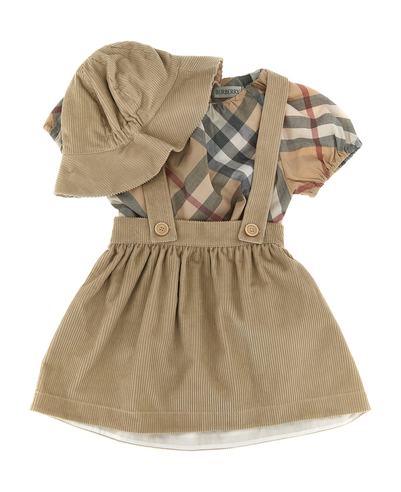 Burberry Three-piece Baby Set - Beige ボディスーツ＆セットアップ