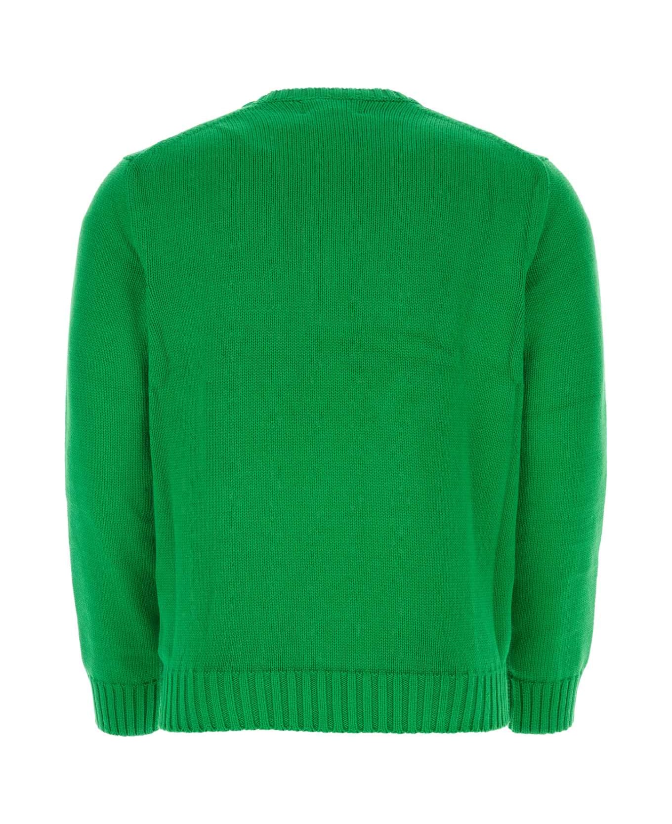 Polo Ralph Lauren Green Cotton Sweater - GREEN ニットウェア