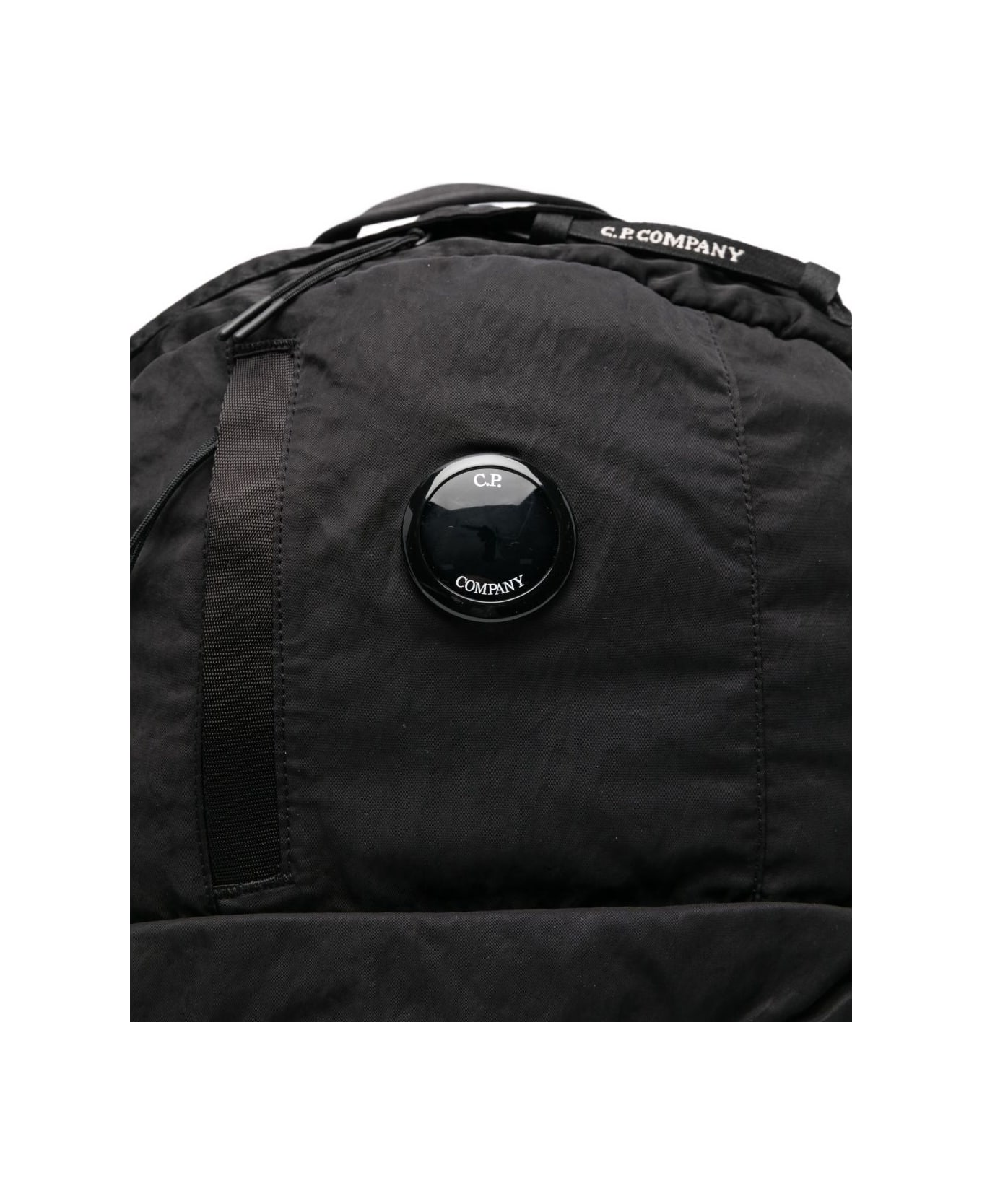 C.P. Company Logo Nylon Backpack - Black
