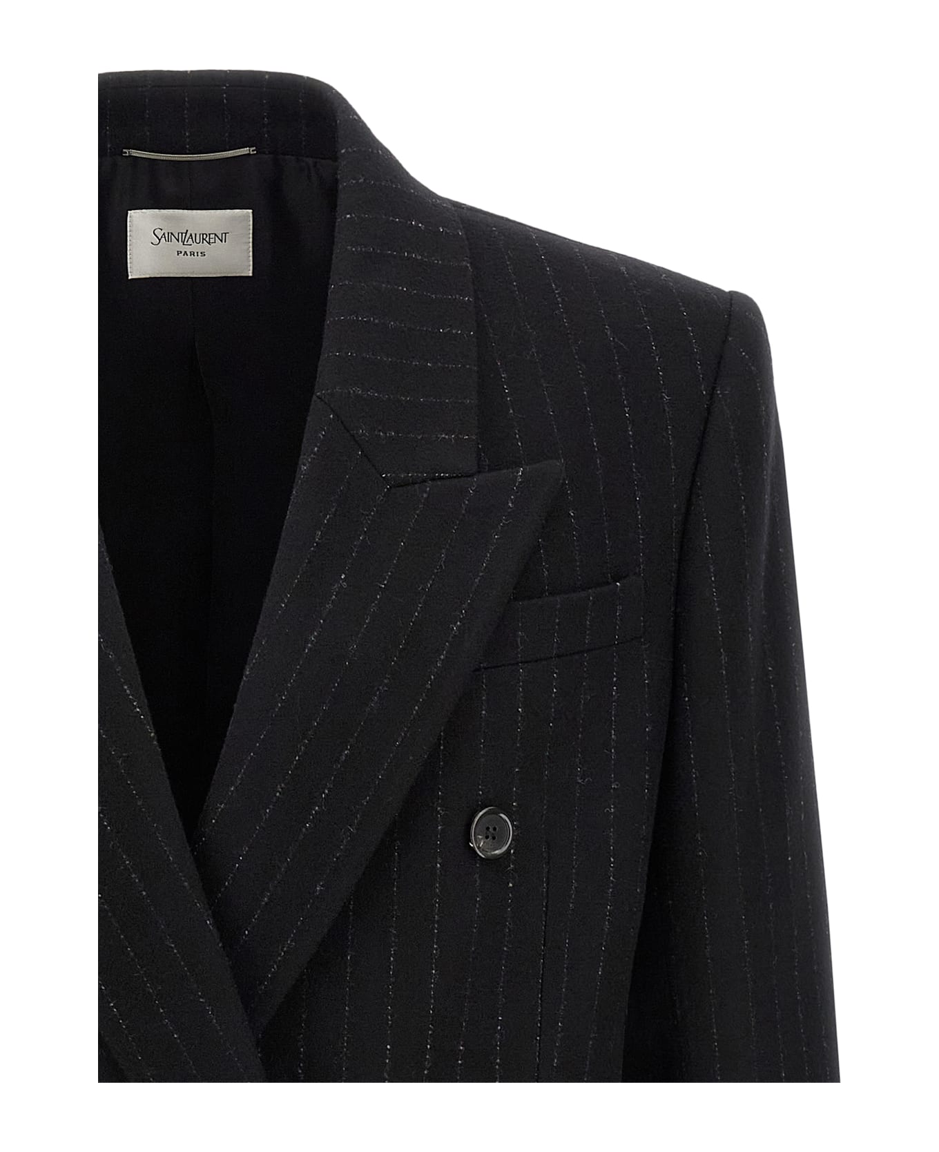 Saint Laurent Pinstripe Blazer - Black  