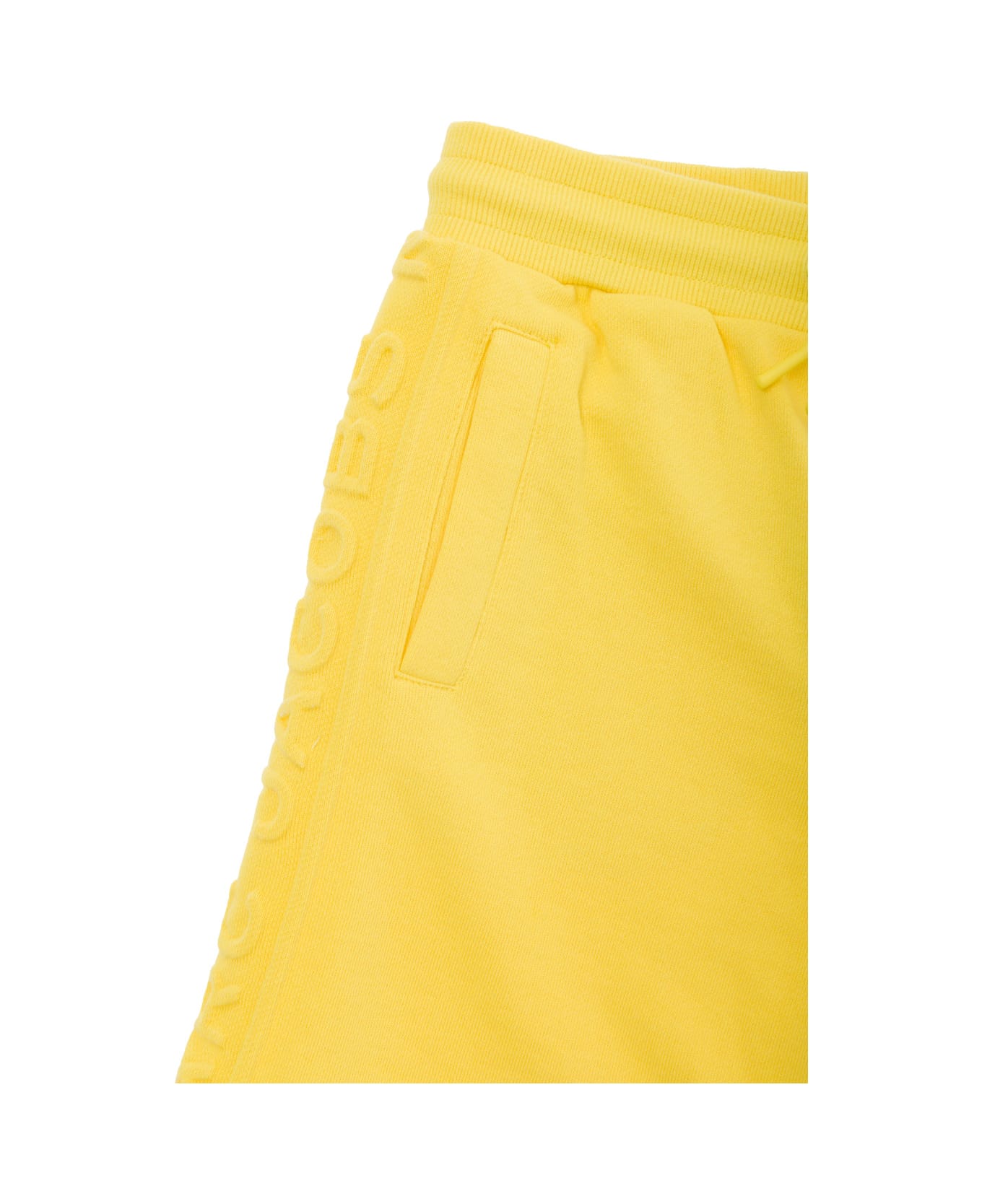 Marc Jacobs Yellow Bermuda Shorts With Tonal Embroidery In Cotton Boy - Yellow