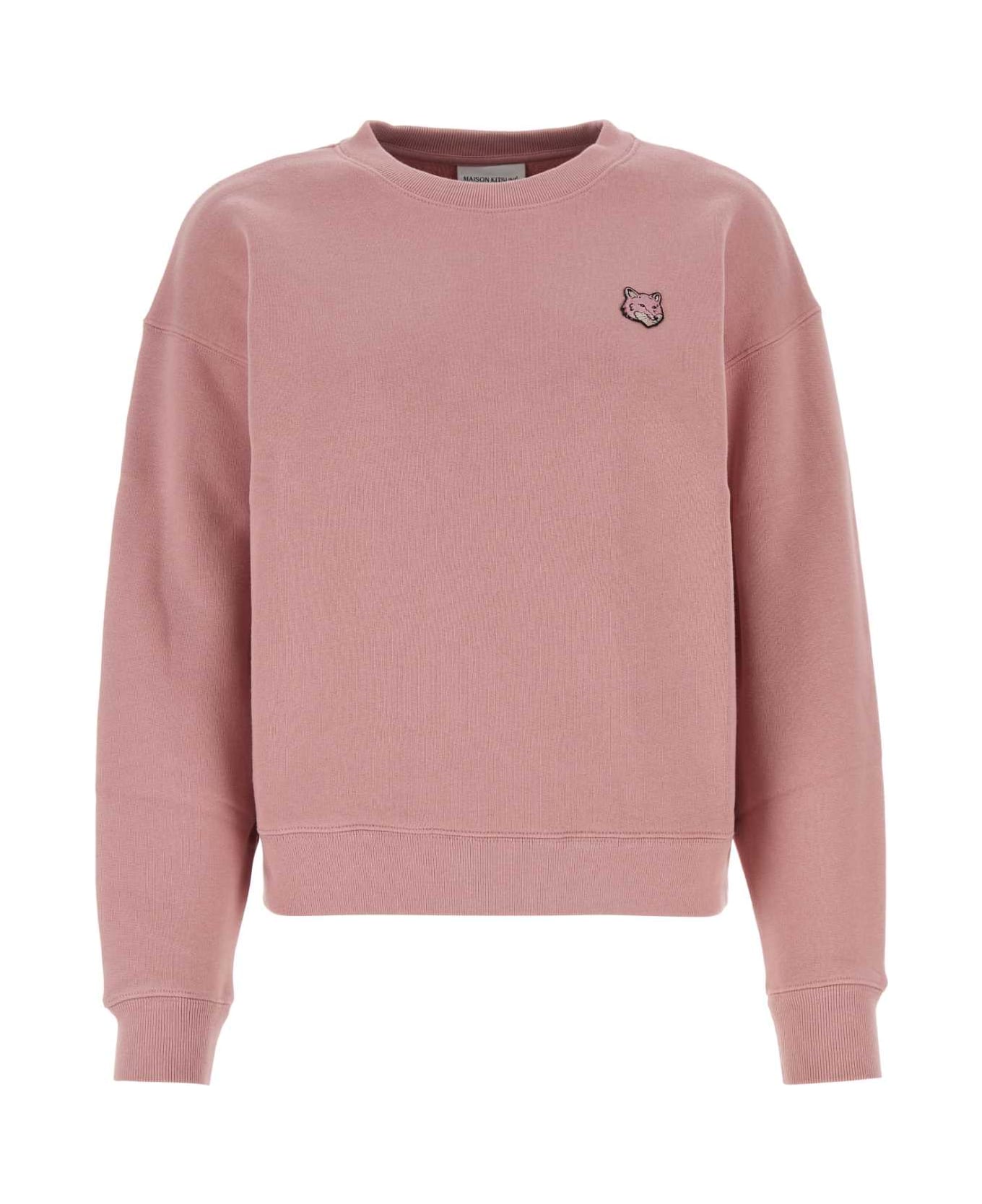 Maison Kitsuné Dark Pink Cotton Sweatshirt - ROSEBUD