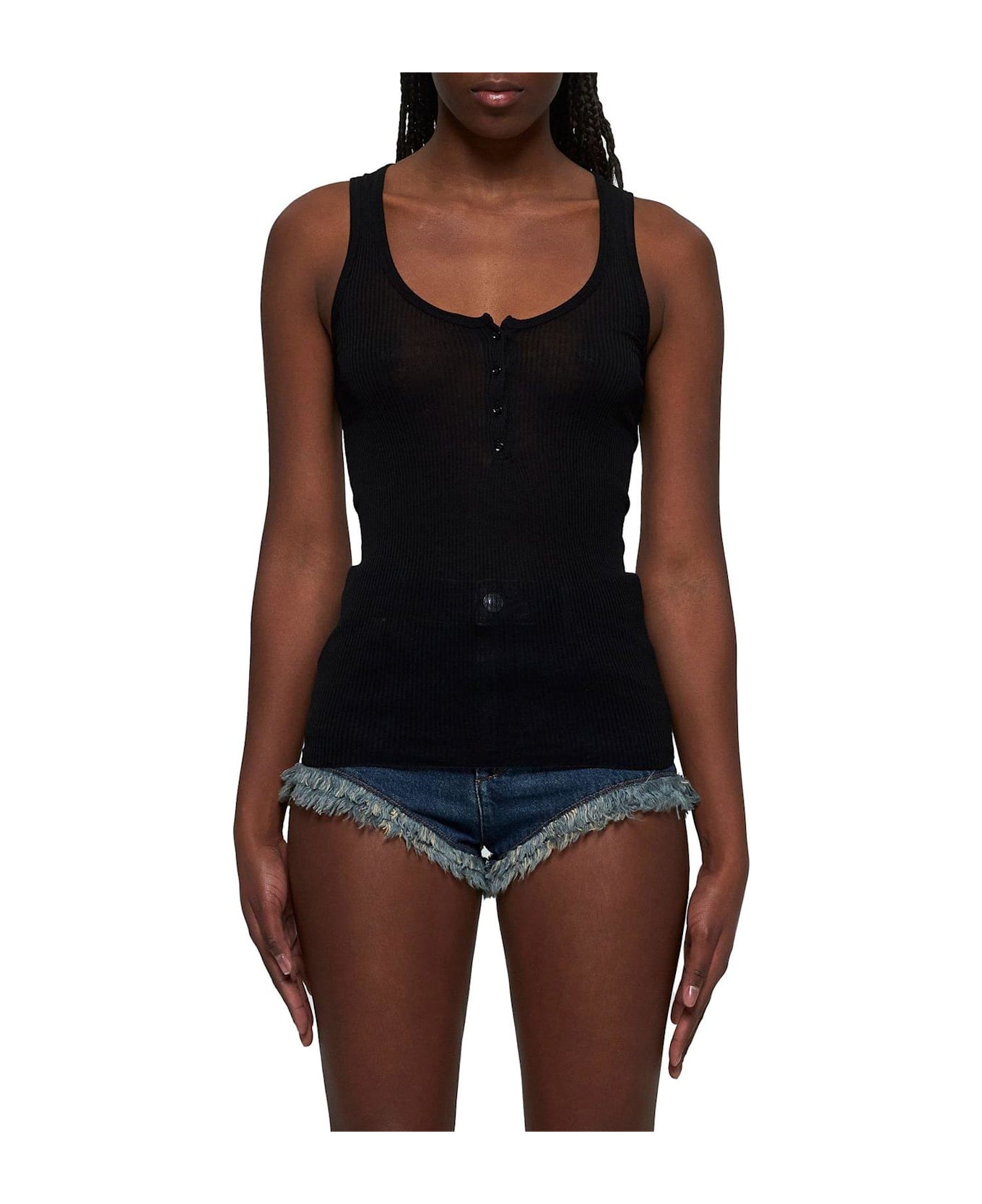 Marant Étoile Louisa Ribbed Tank Top - Black