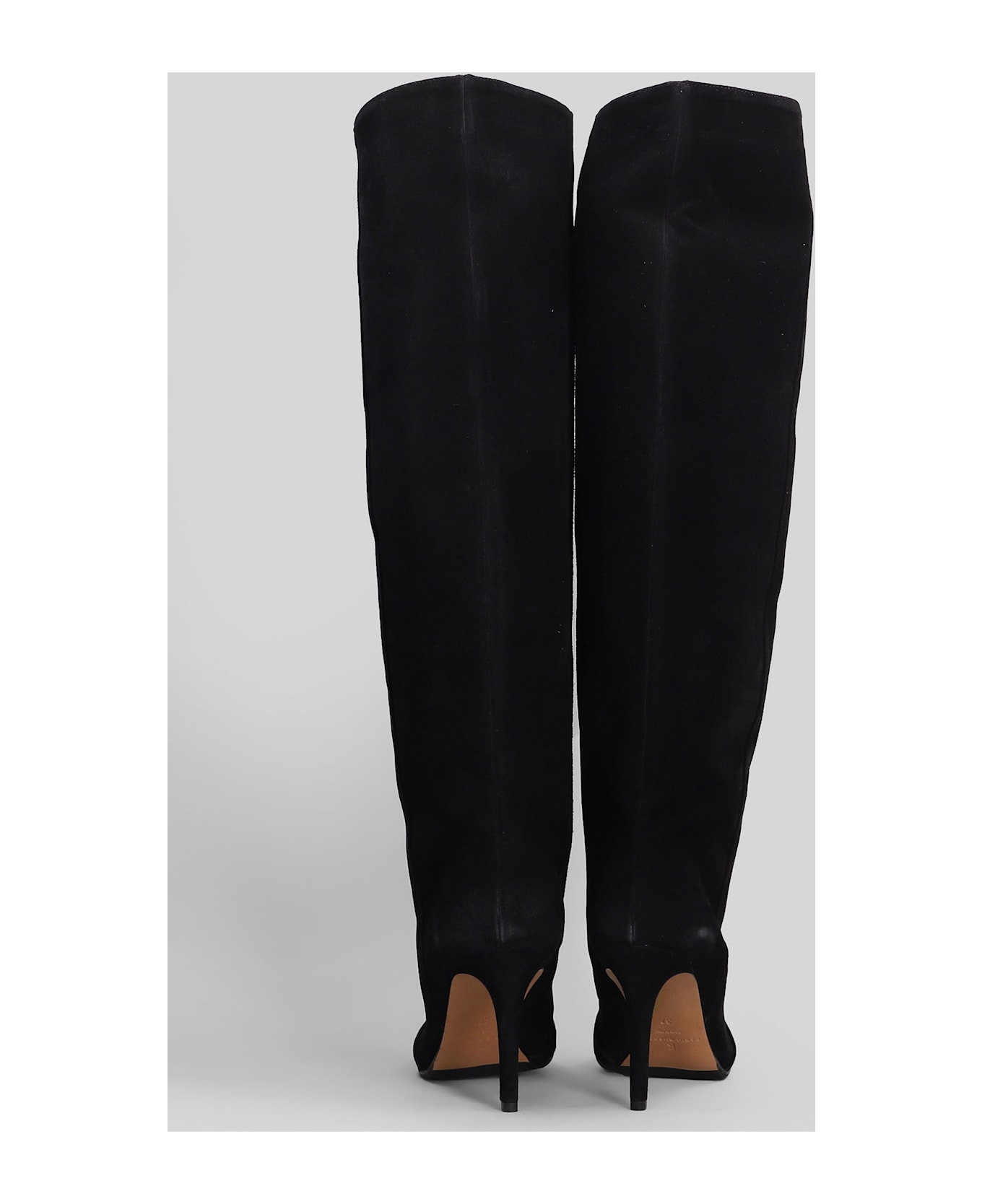 Fabio Rusconi High Heels Boots In Black Suede - black