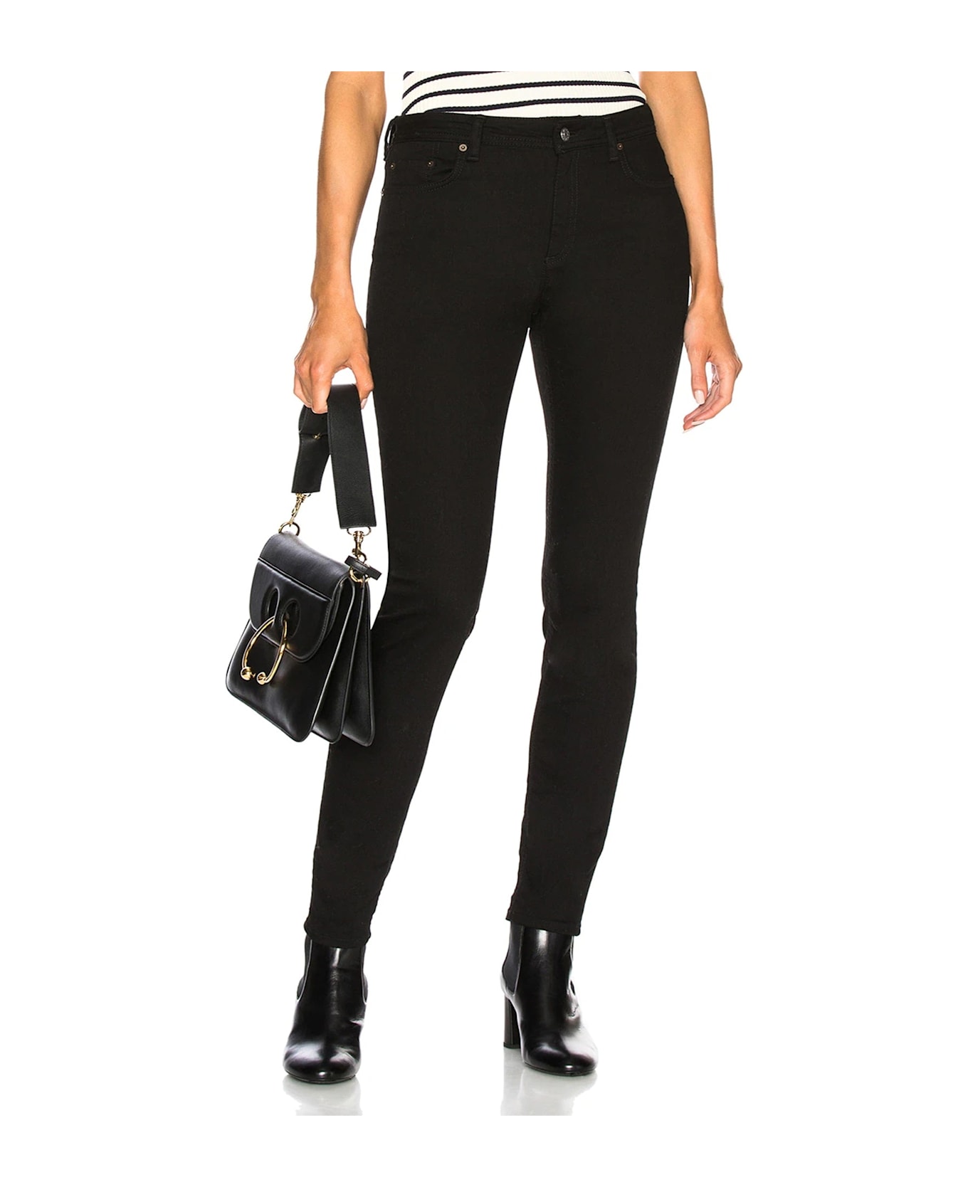 Acne Studios Blå Konst Climb Cotton Denim Jeans - Black