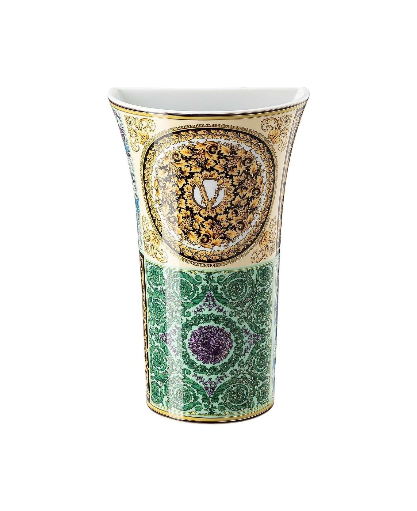 Versace Vaso In Barocco Mosaic Cm 26 - Multicolor