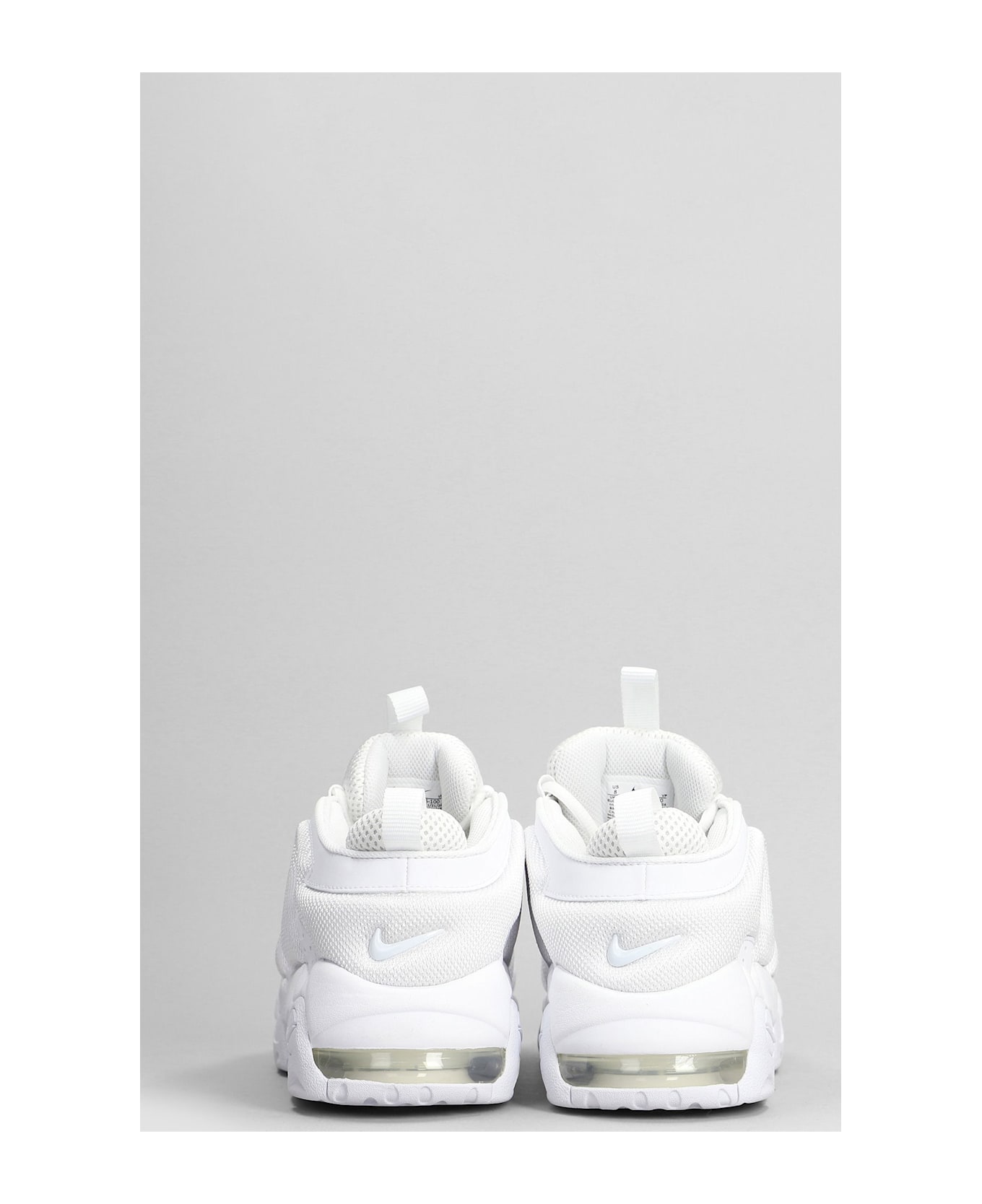 Nike Air More Uptempo Low Sneakers In White Leather And Fabric - white