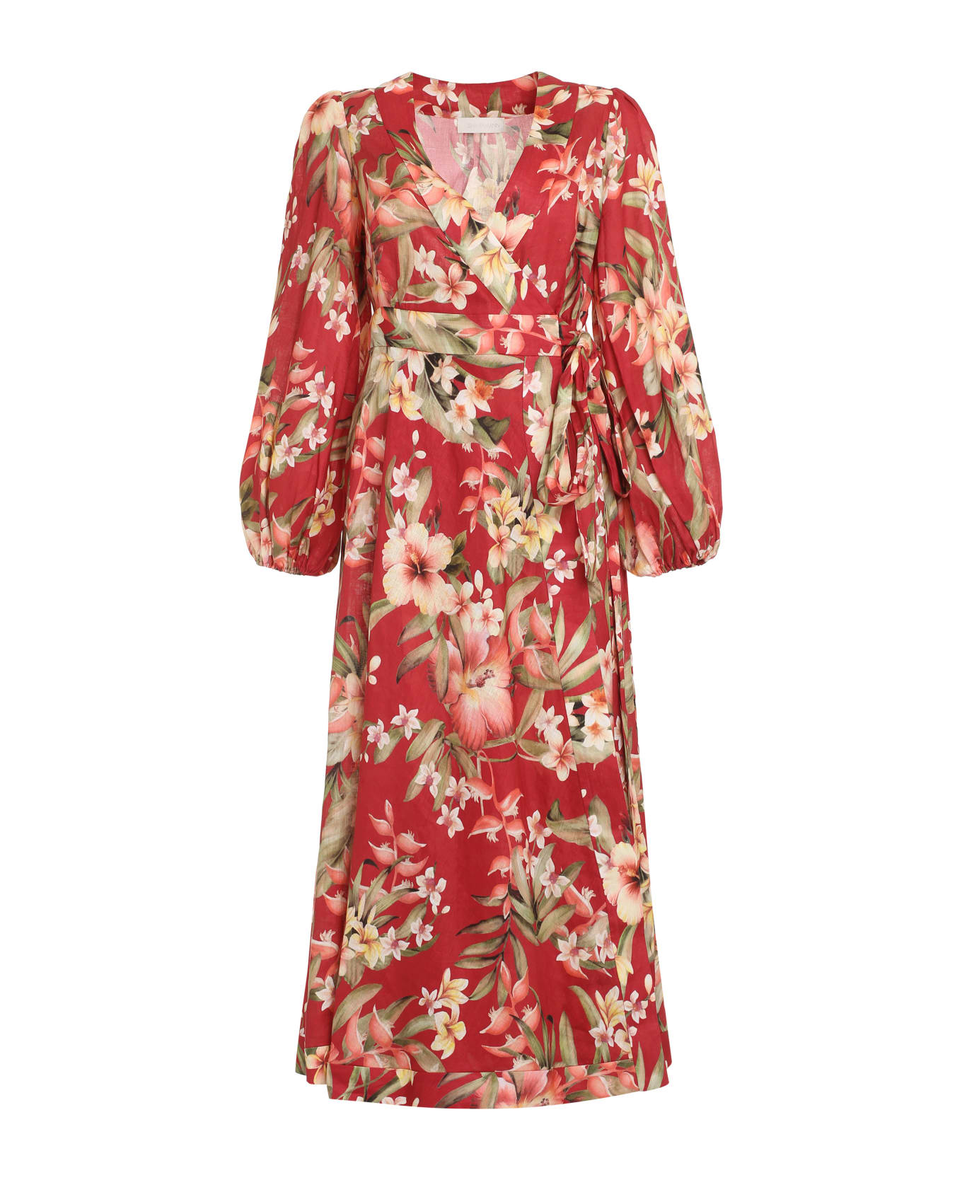 Zimmermann Lexi Linen Dress - red ワンピース＆ドレス