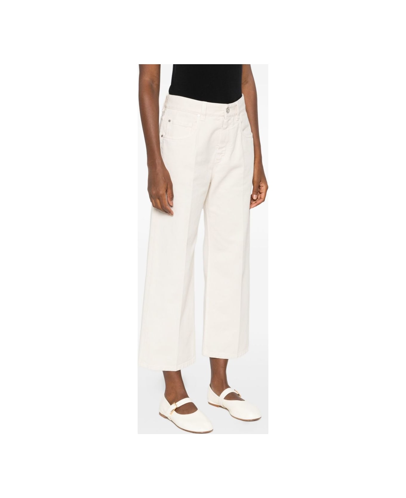 Brunello Cucinelli Off-white Five-pocket - White