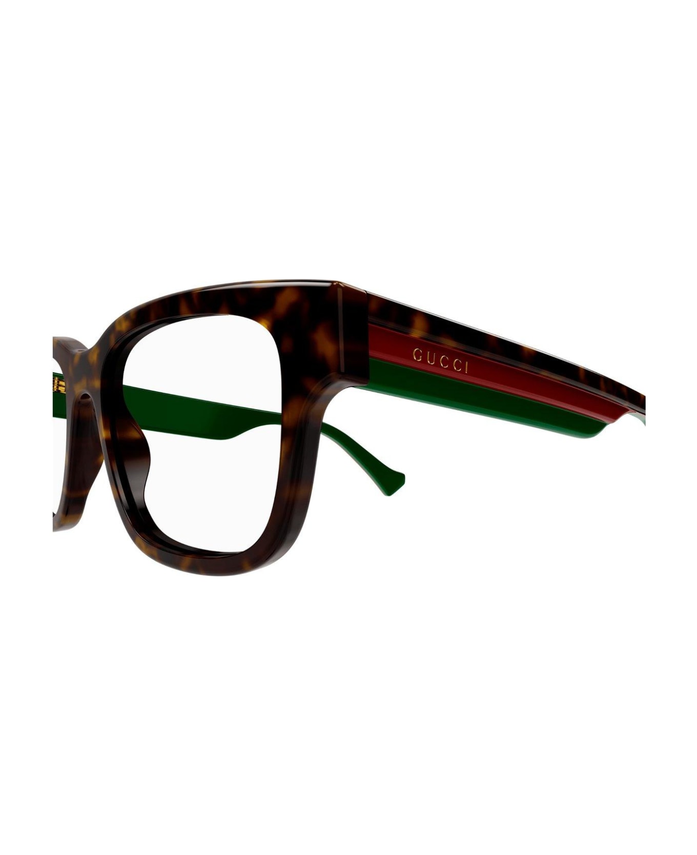 Gucci Eyewear Rectangular Frame Glasses - 002 havana havana transpa アイウェア