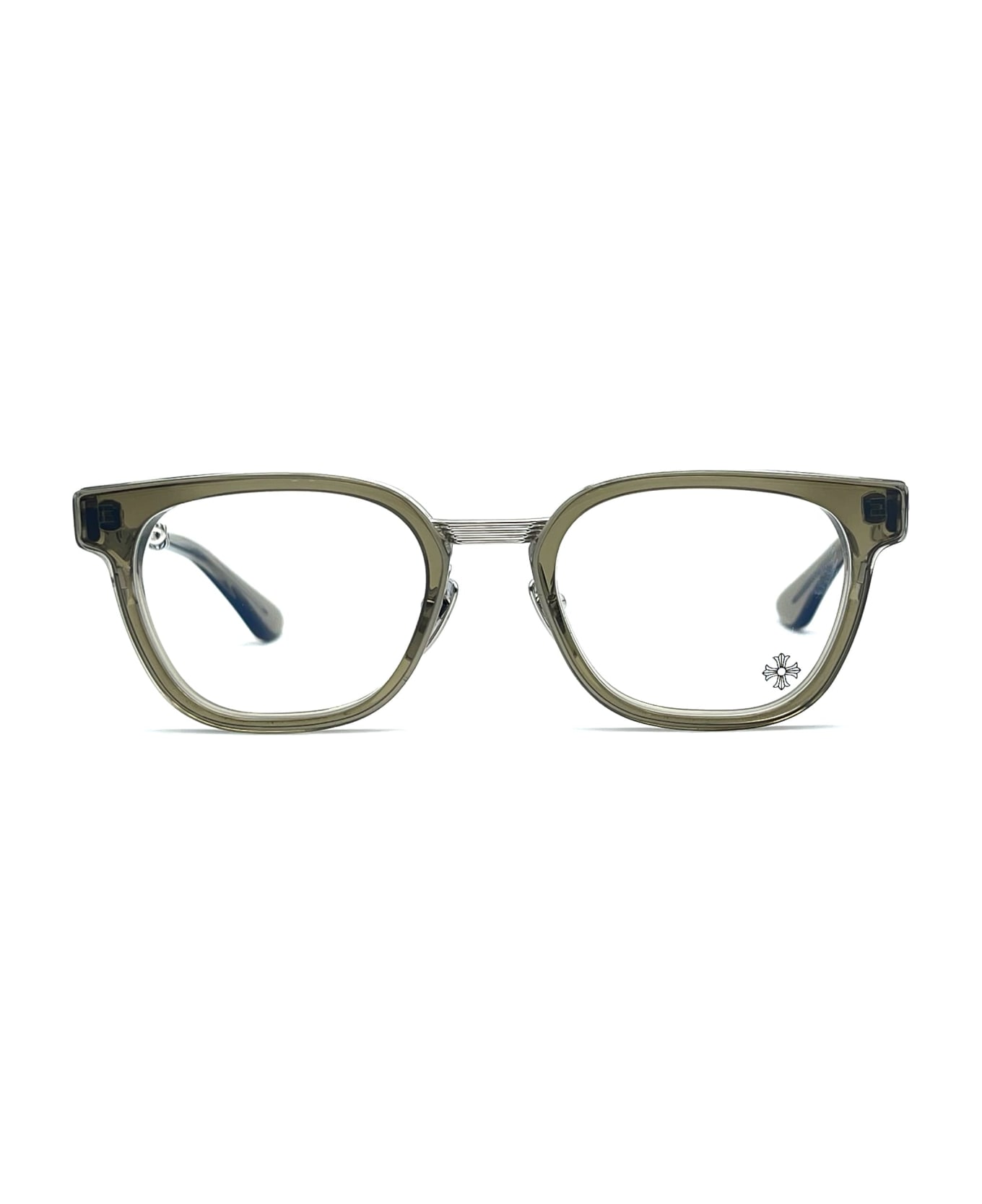 Chrome Hearts Duck Butter - Army / Shiny Silver Rx Glasses - olive green
