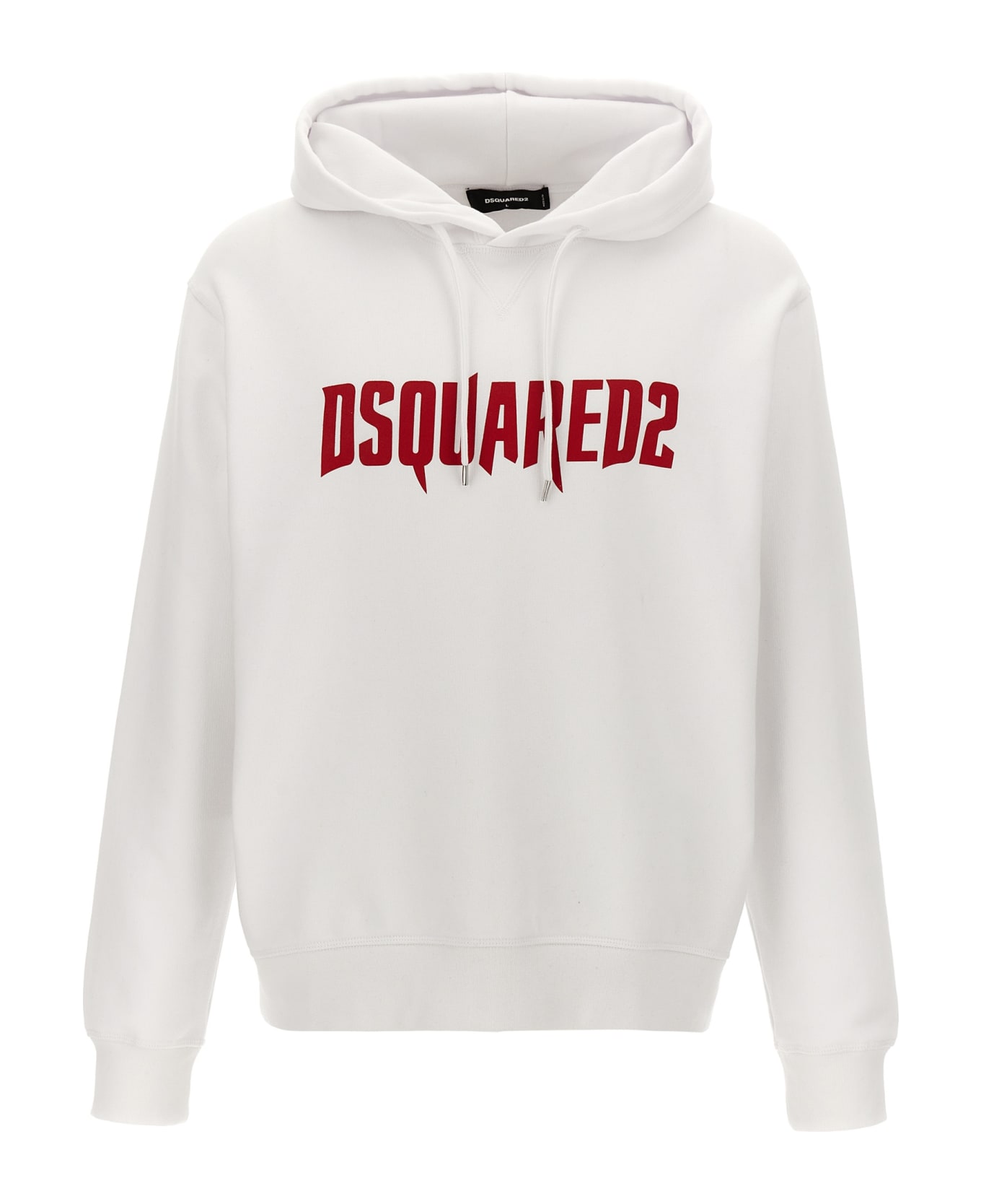 Dsquared2 Logo Print Hoodie - White
