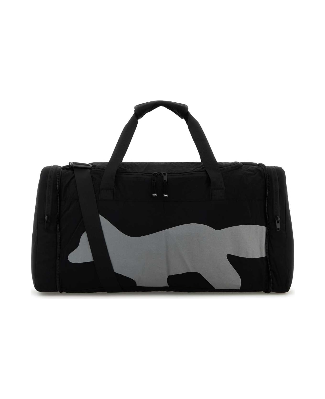 Maison Kitsuné Black Fabric Travel Bag - BLACK