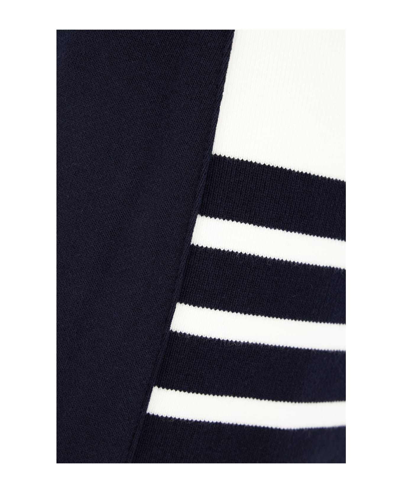 Thom Browne Navy Blue Cotton Mini Skirt - NAVY