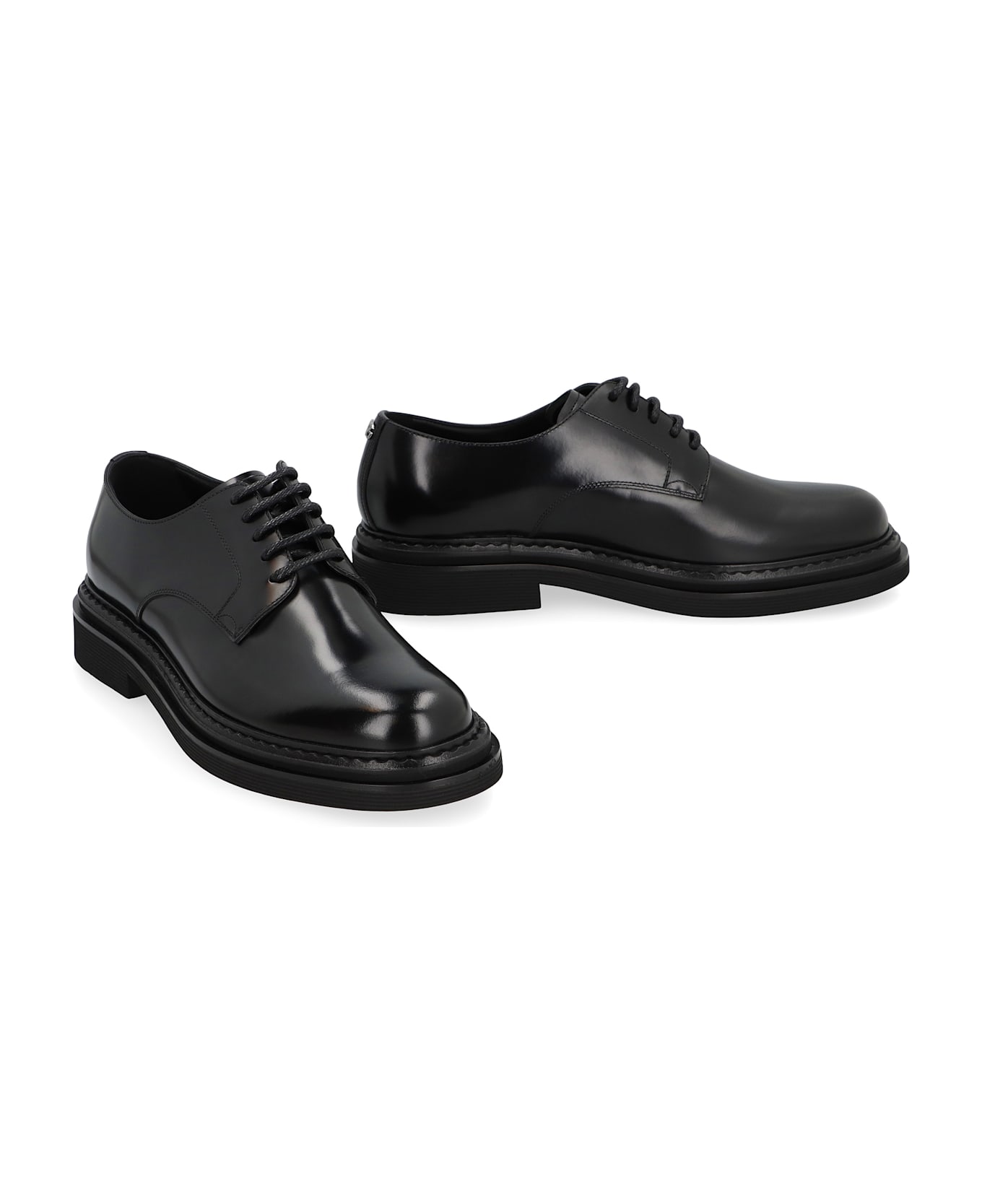 Dolce 
Gabbana Leather Lace-up Derby Shoes - black