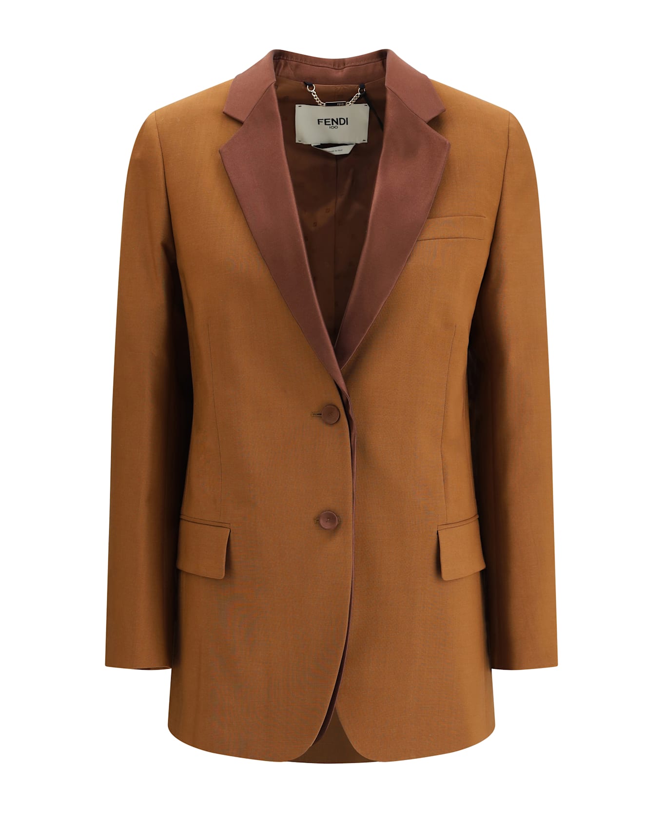 Fendi Wool And Mohair Blazer - Brown