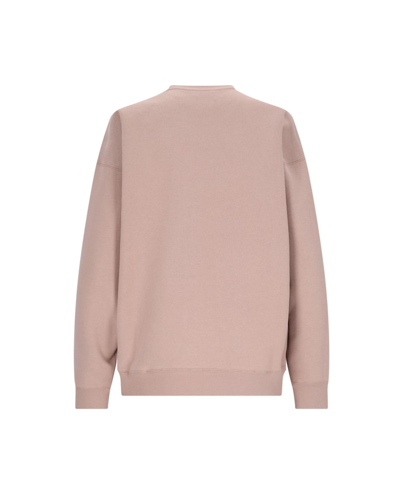 Saint Laurent Logo Crewneck Sweatshirt - Nude Rose