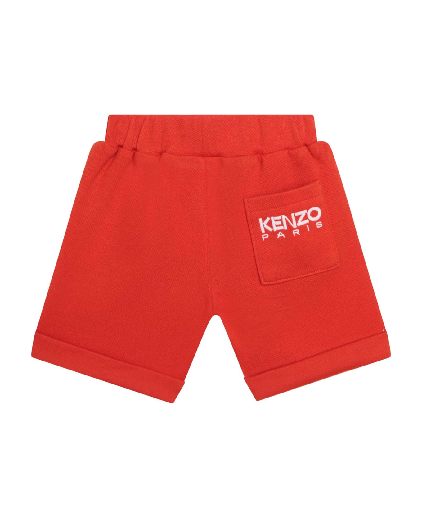 Kenzo Kids Cuffed Shorts - Red