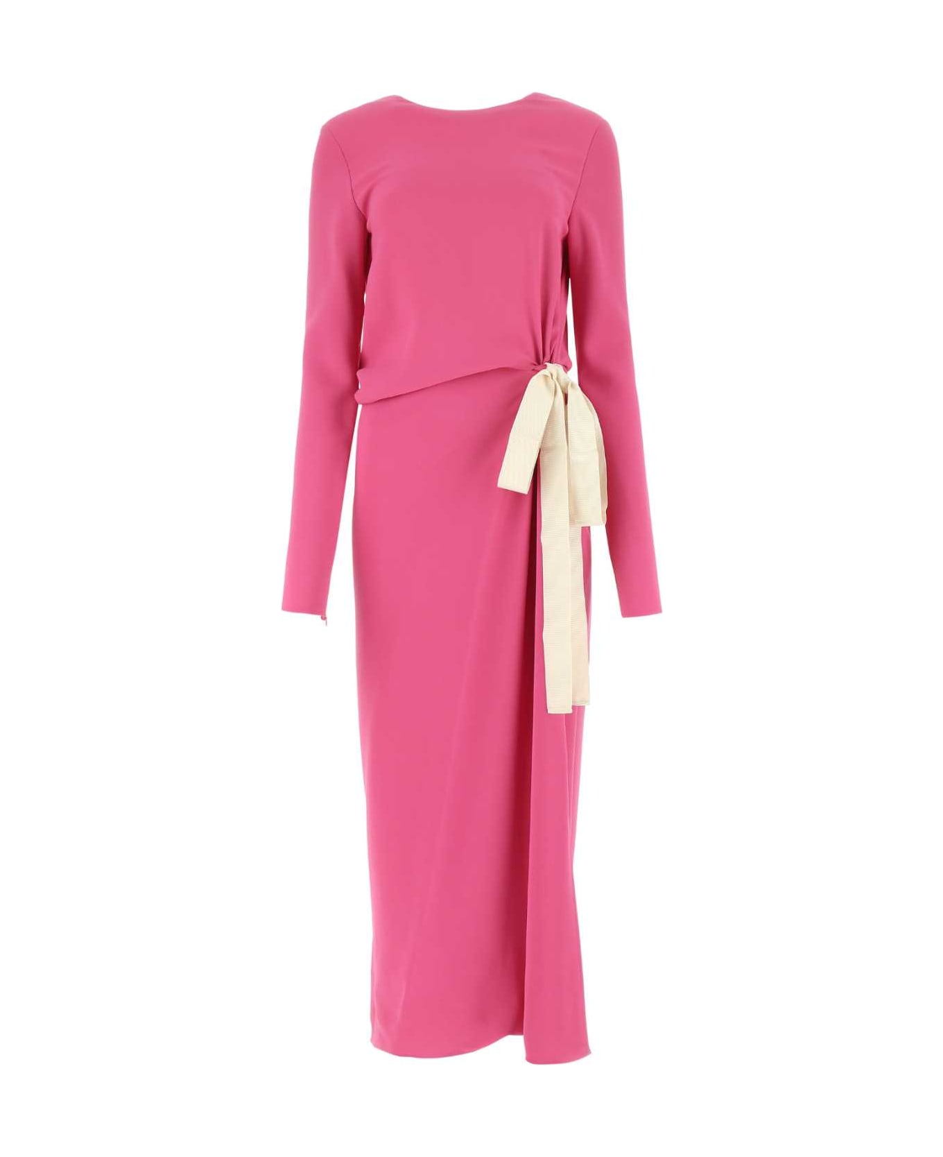 Lanvin Dark Pink Stretch Crepe Long Dress - 55