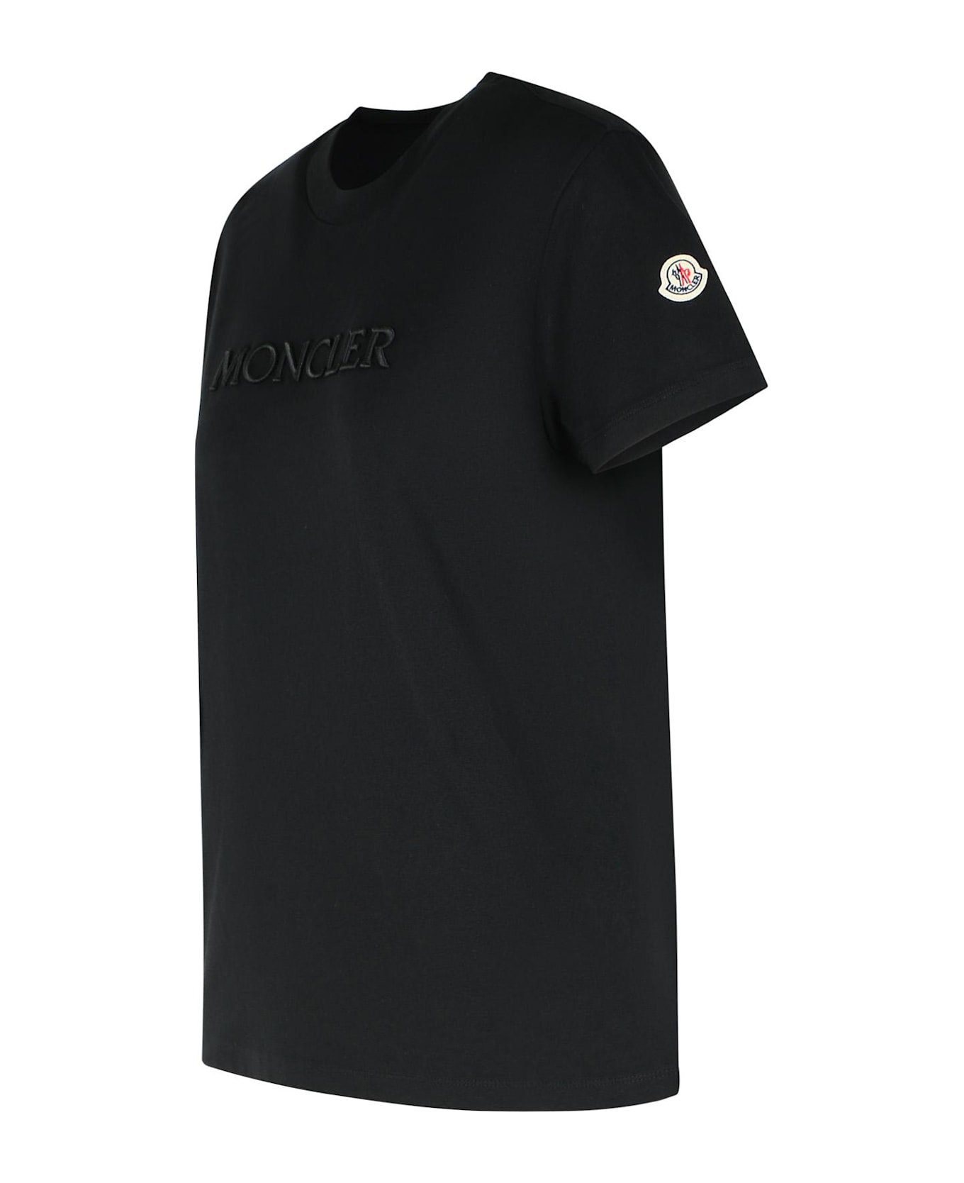 Moncler Black Cotton T-shirt - Black