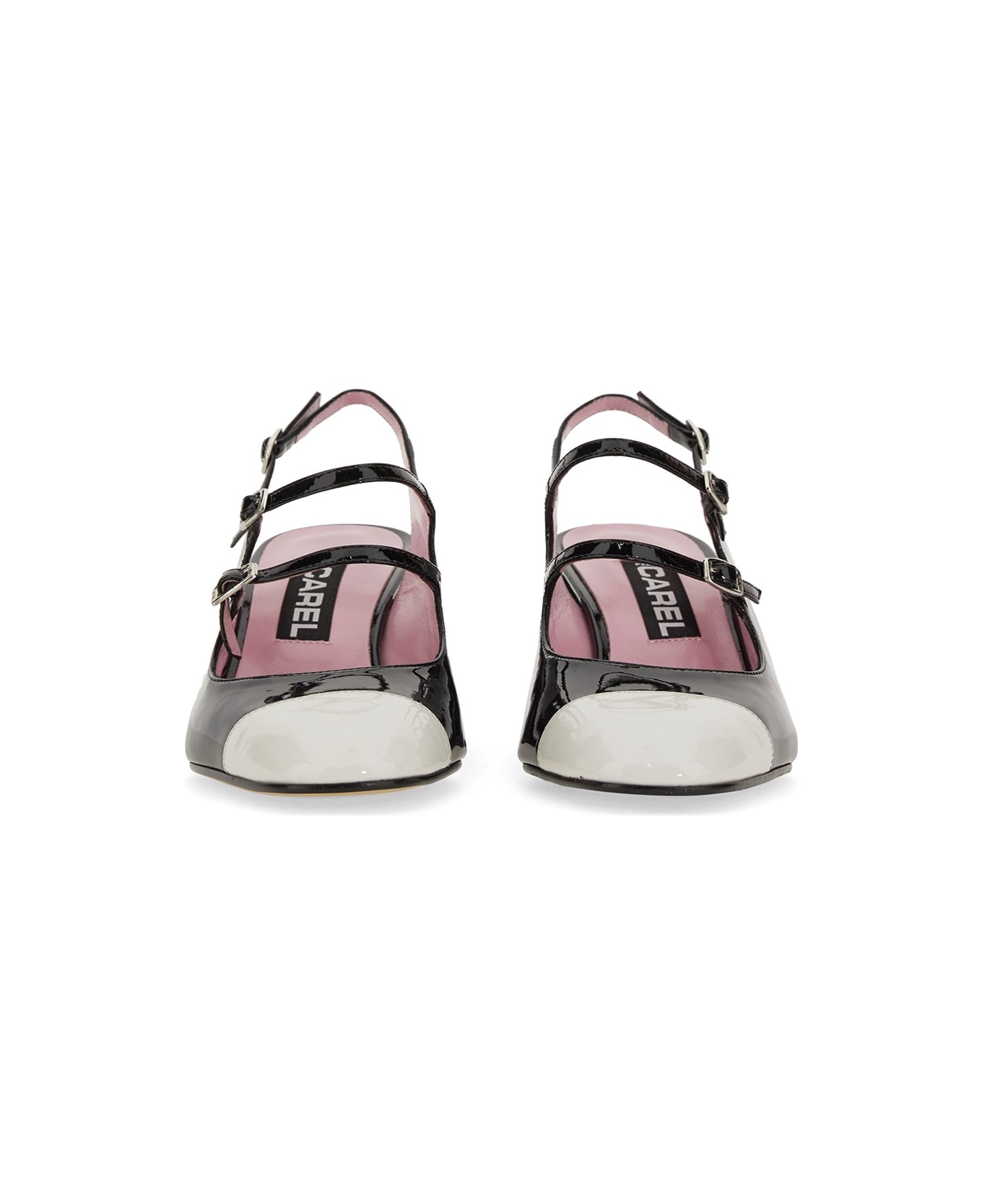 Carel Pump Papaya - Vernis Noir/ivoire