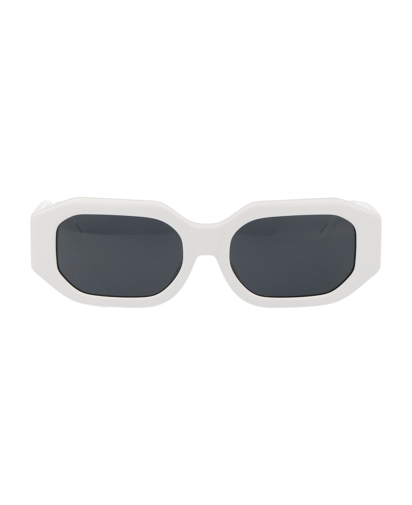 The Attico Blake Sunglasses - WHITE/SILVER/GREY