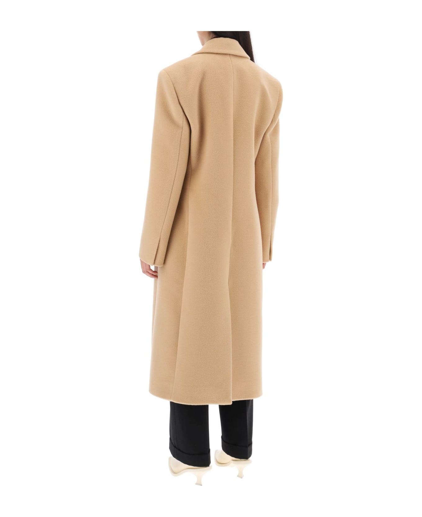 Jil Sander Tailored Coat In Virgin Wool - HAZEL (Beige)