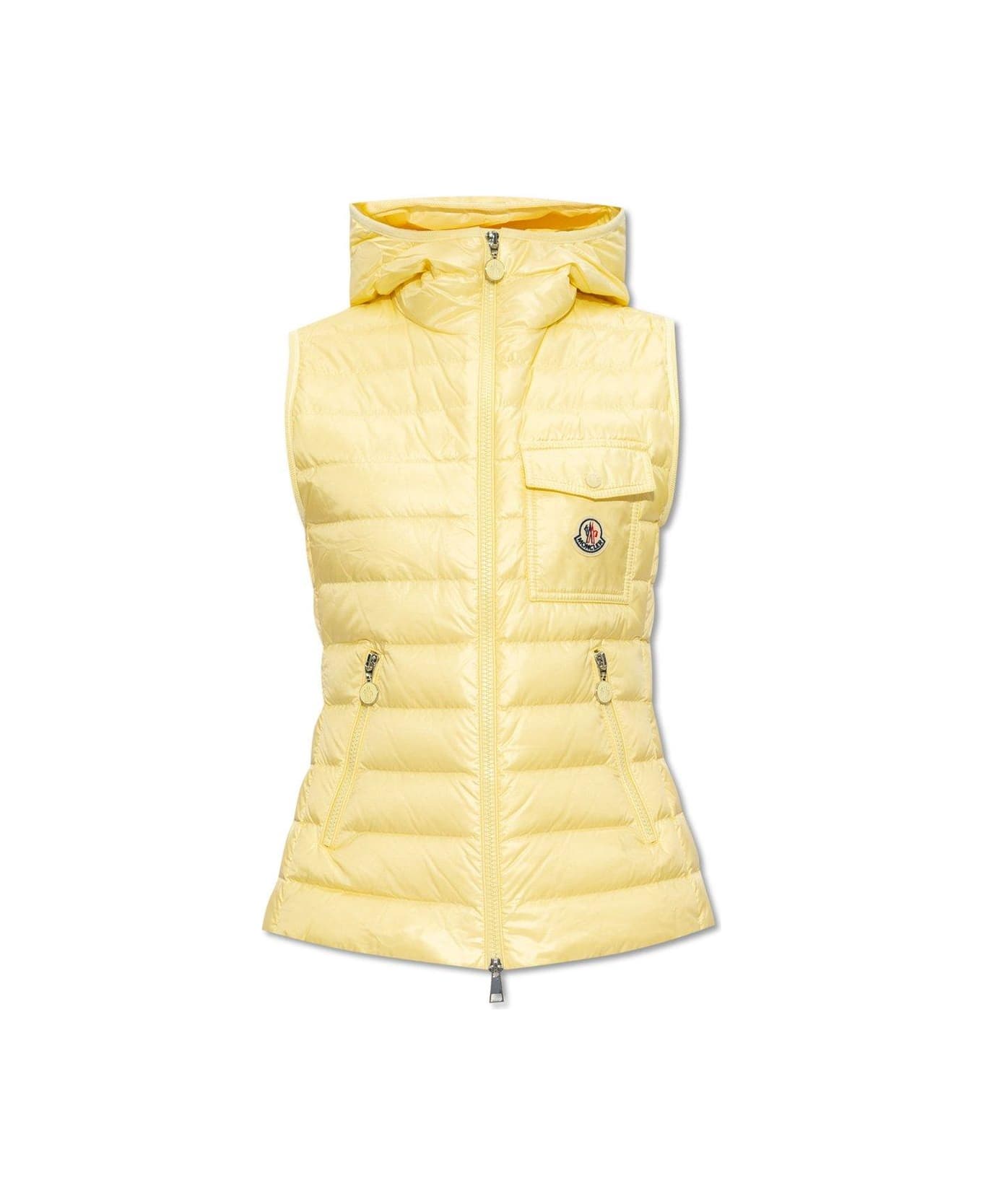 Moncler Glygos Zip-up Padded Vest - Light yellow