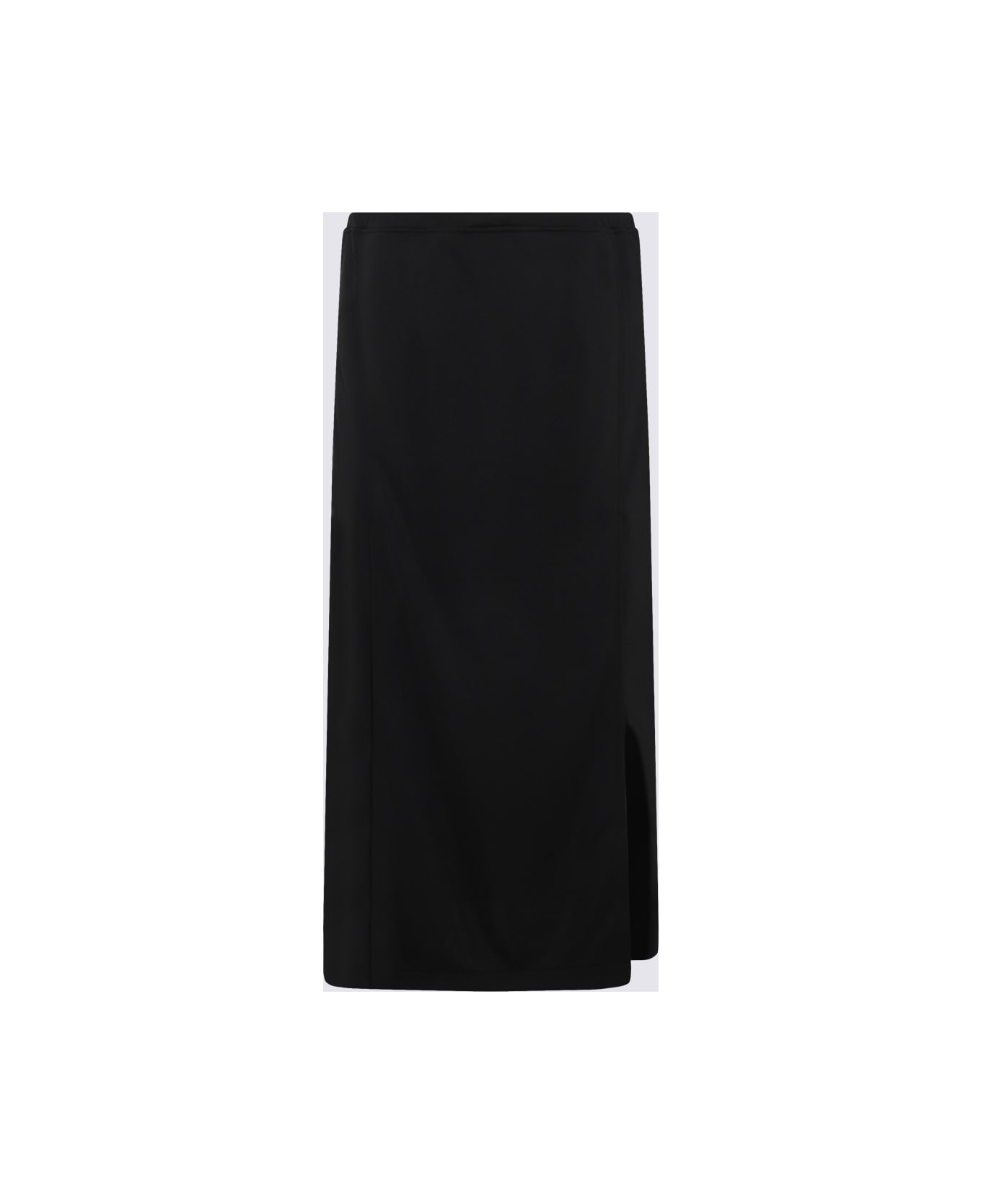 Courrèges Black Cotton Midi Skirt - Black