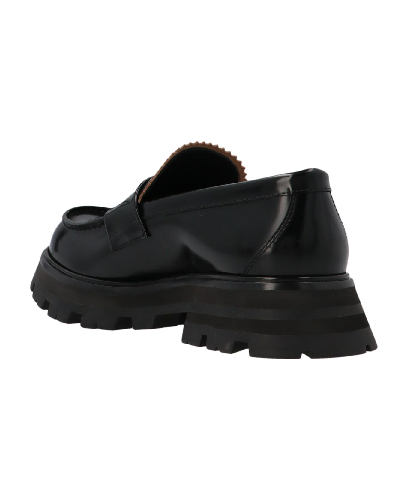 Alexander McQueen Wander Leather Loafers - black フラットシューズ