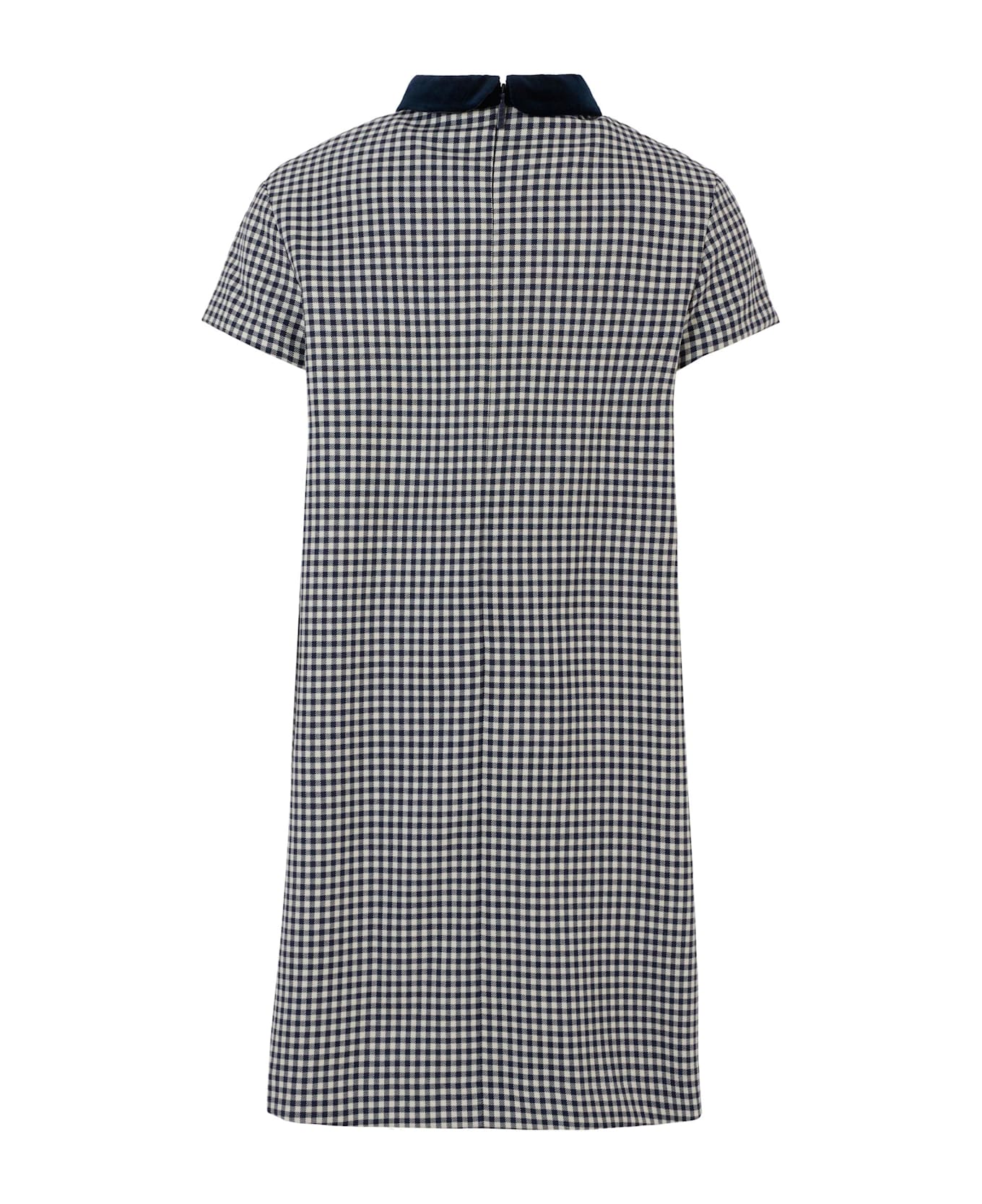 Gucci Blue Dress For Girl With Gg - Blue
