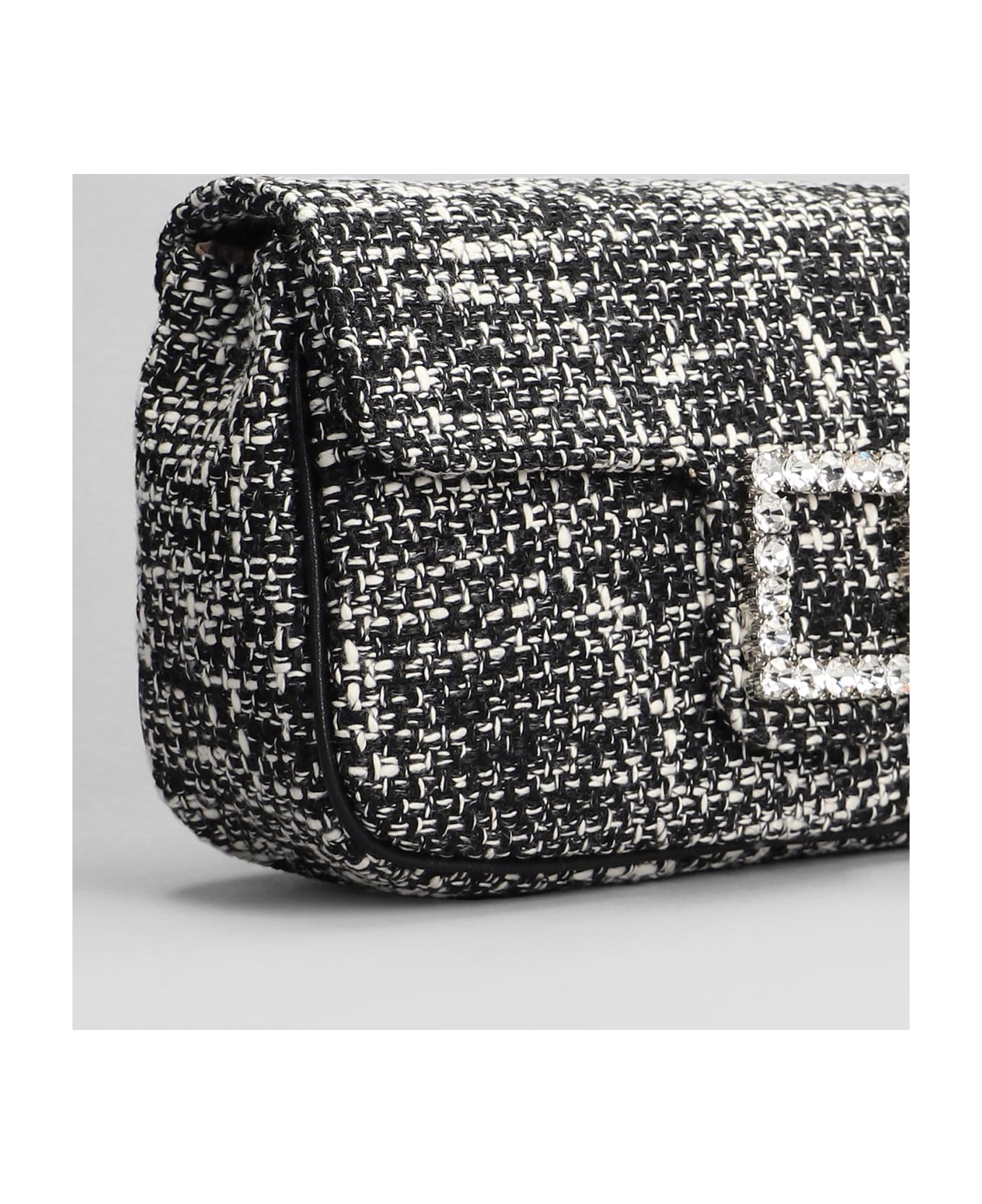 Roberto Festa Lunette Shoulder Bag In Black Wool - black