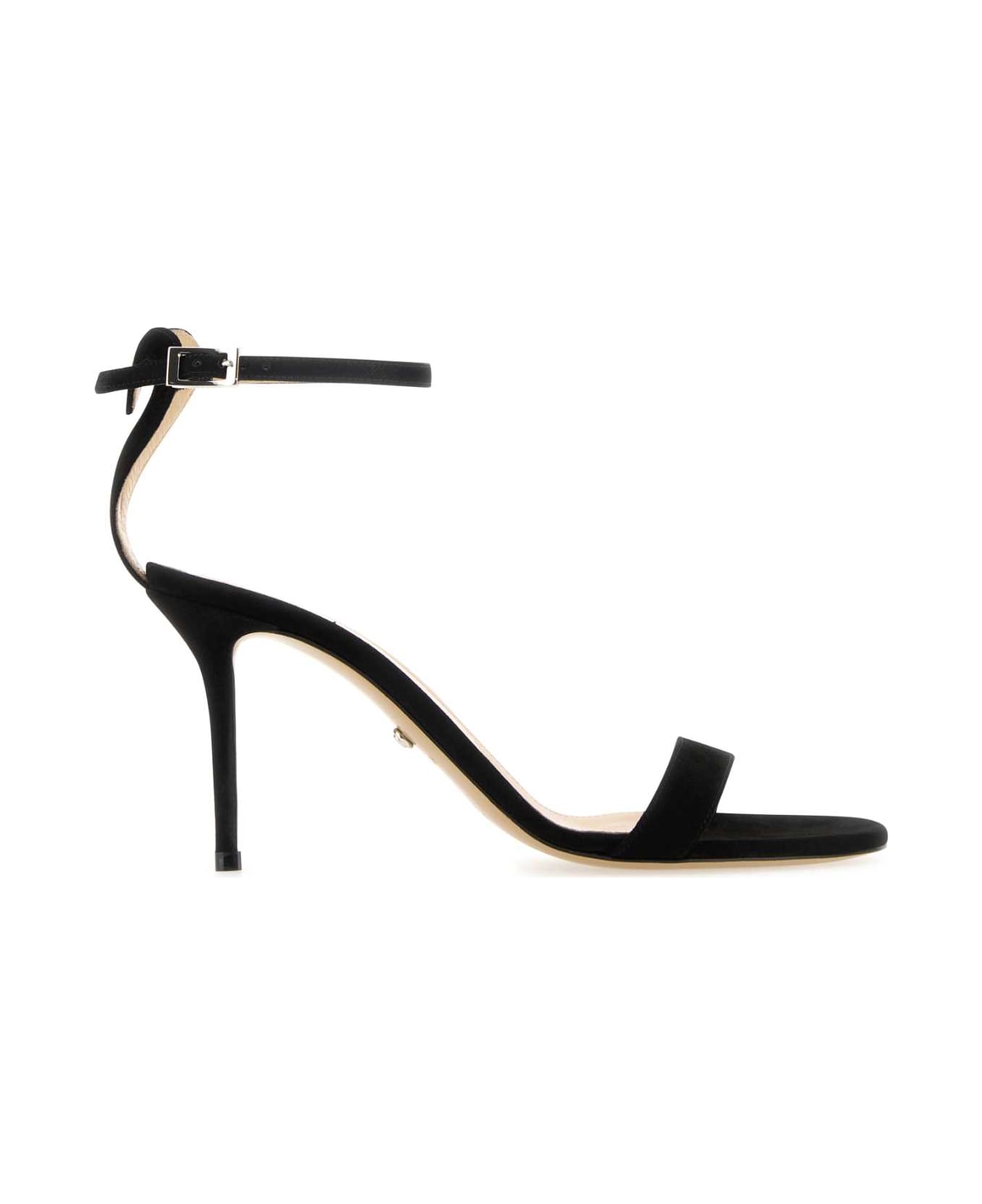 Mach & Mach Black Suede Sandals - BLACK
