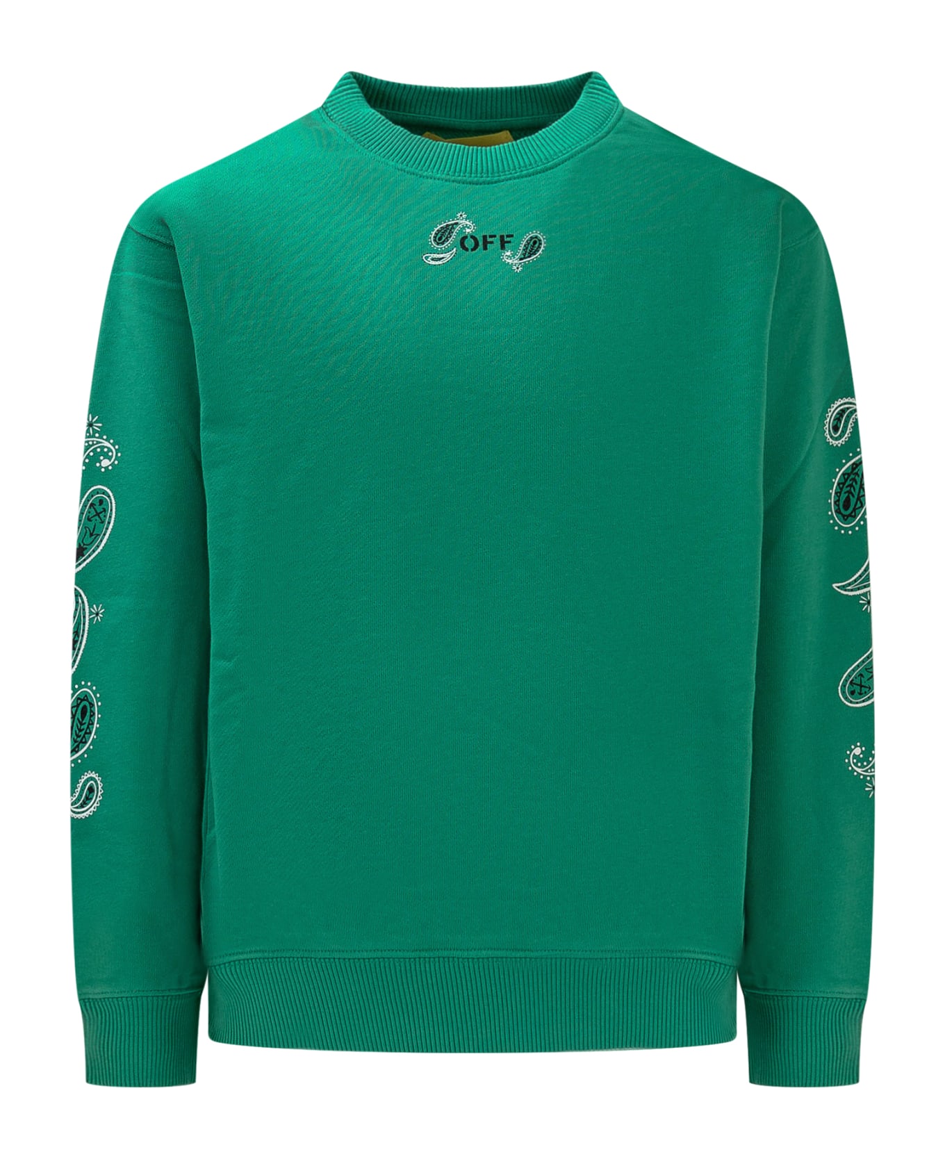 Off-White Bandana Sweatshirt - GREEN BLACK ニットウェア＆スウェットシャツ