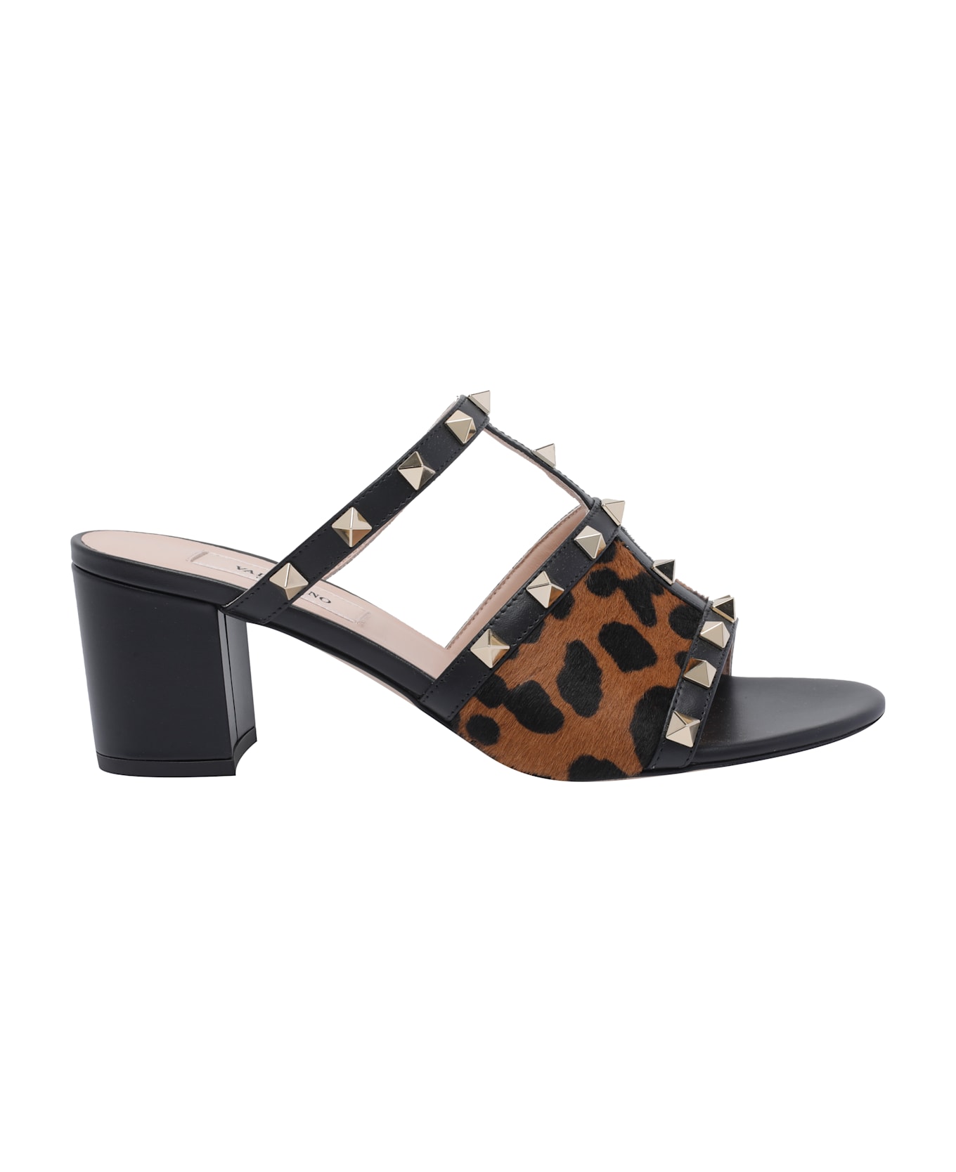 Valentino Garavani Rockstud Slider Sandals - Black