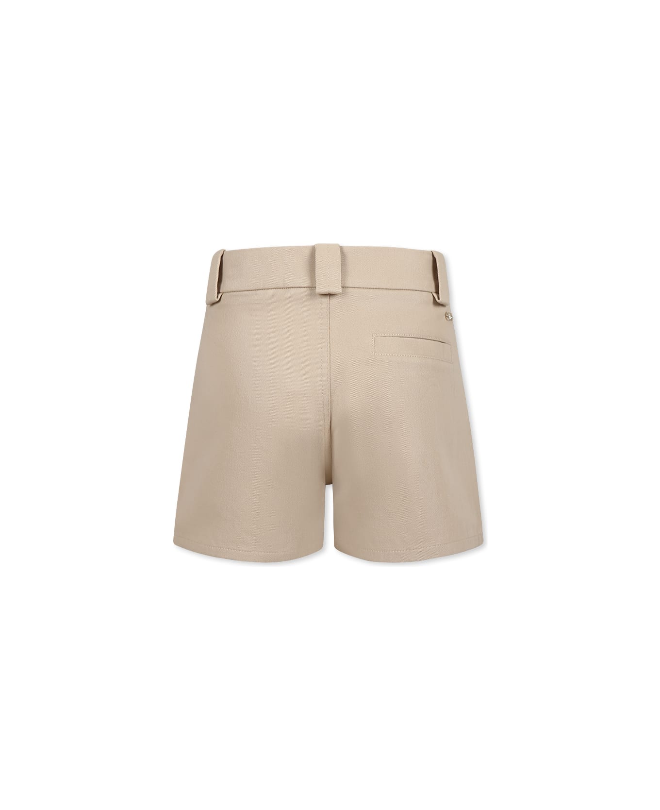 Chloé Beige Shorts For Girl With Logo - Beige
