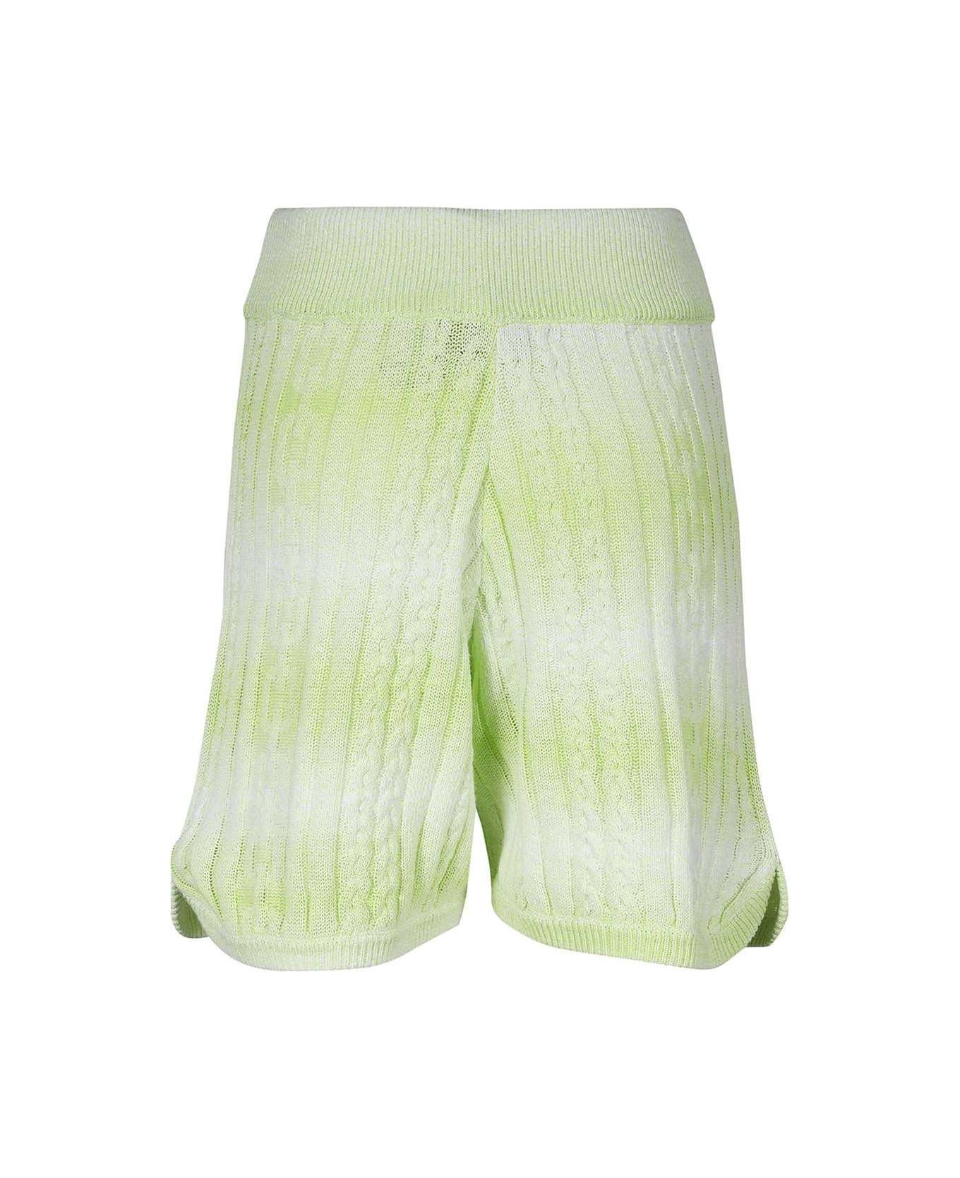 GCDS Knitted Bermuda Shorts - green
