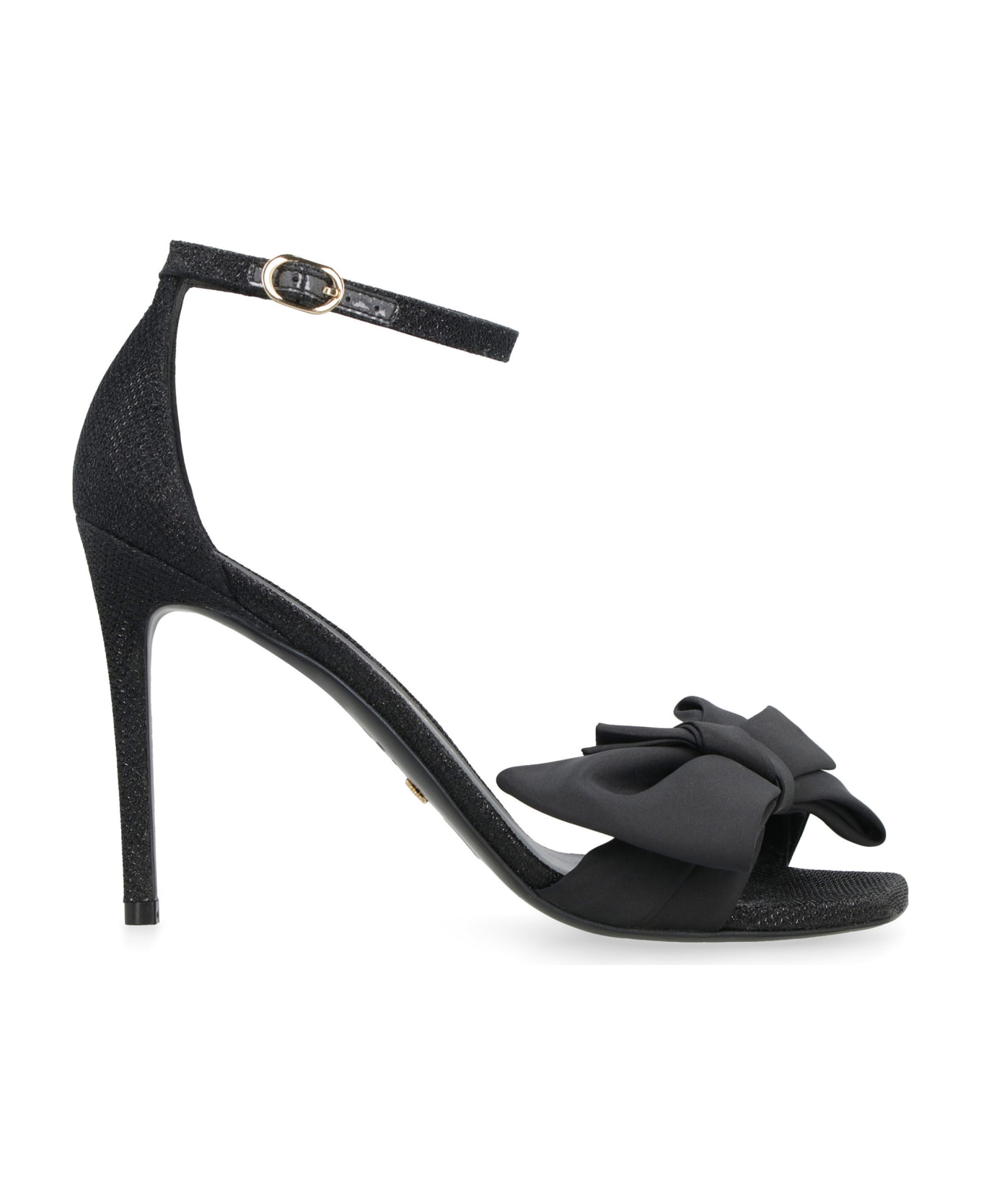 Stuart Weitzman Nudist Curve Fabric Sandals - black