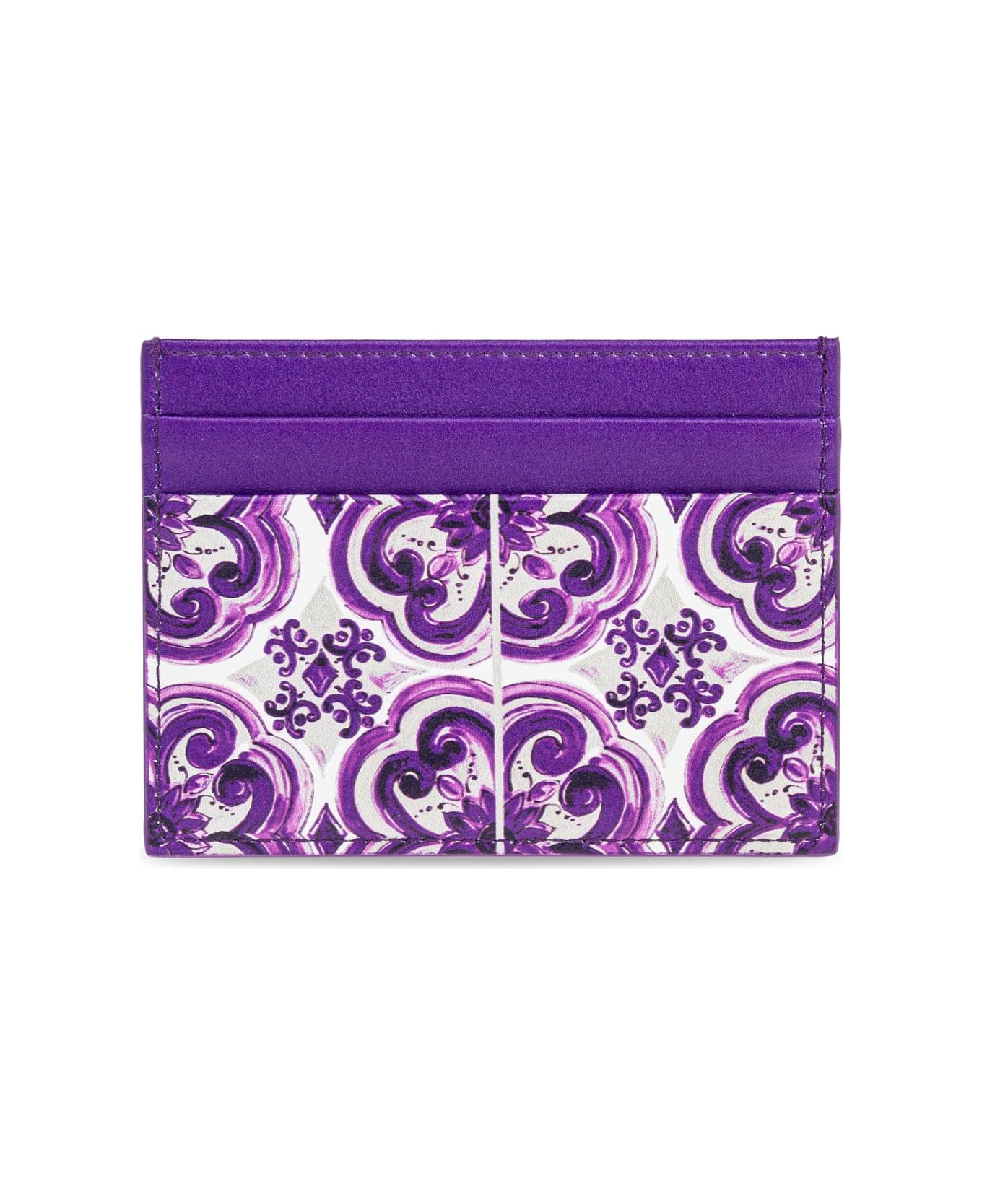 Dolce 
Gabbana Wallet With 
majolica
 Print - Viola